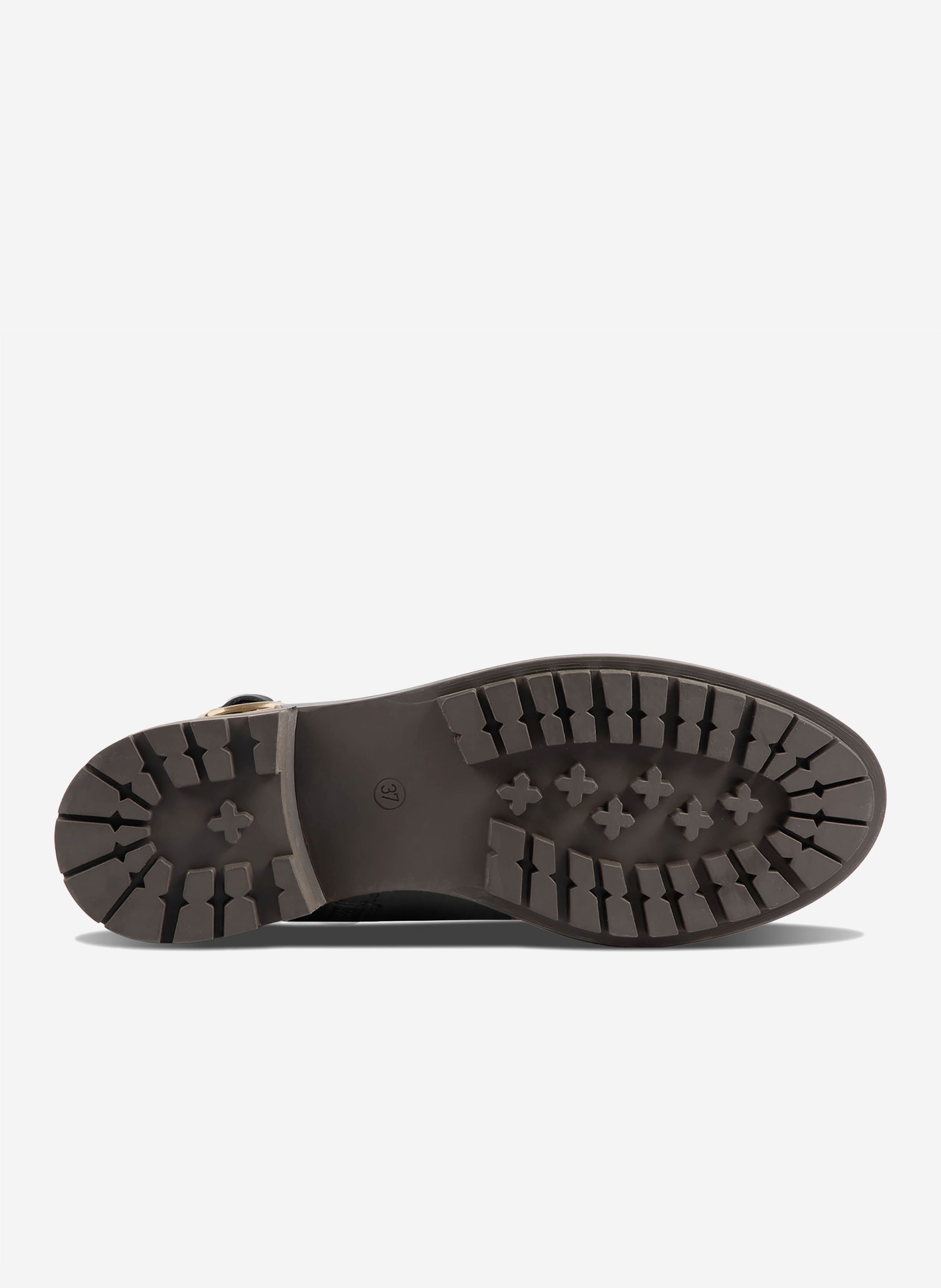 Elia leather buckle ankle boots JULES & JENN Brown