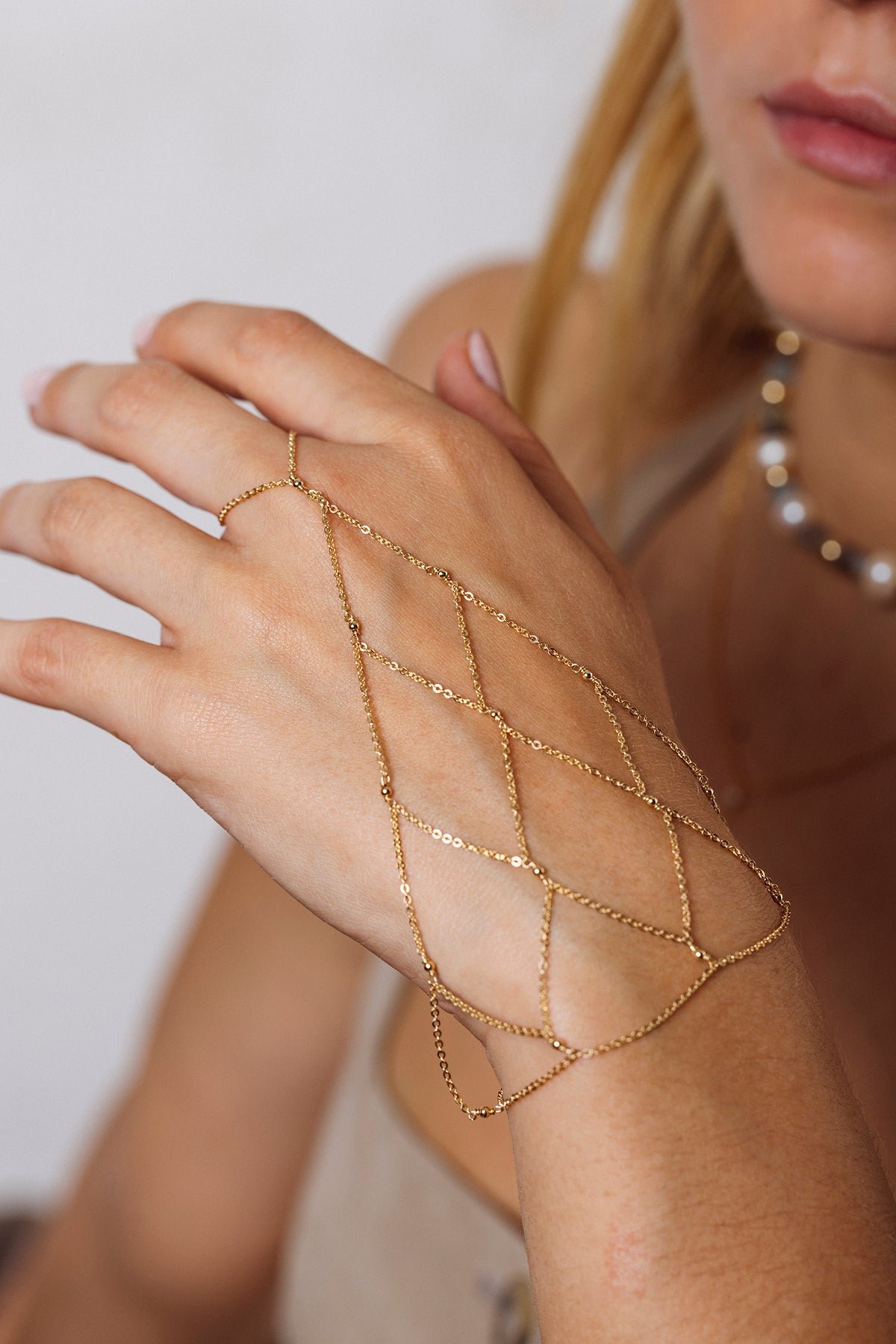 Hand chain jewelry Golden