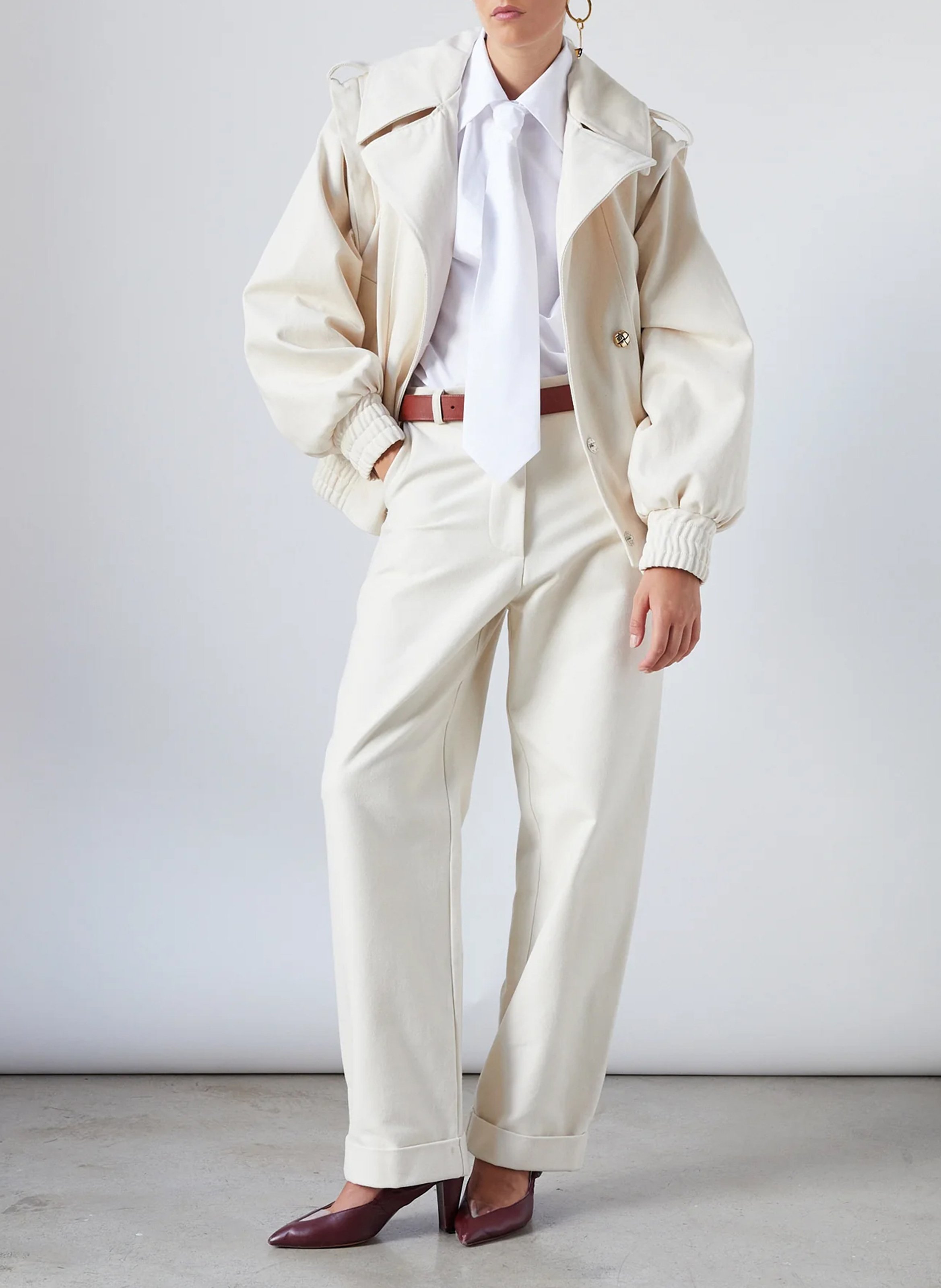 Veste oversize 2 en 1 en coton THE LABEL EDITION Beige