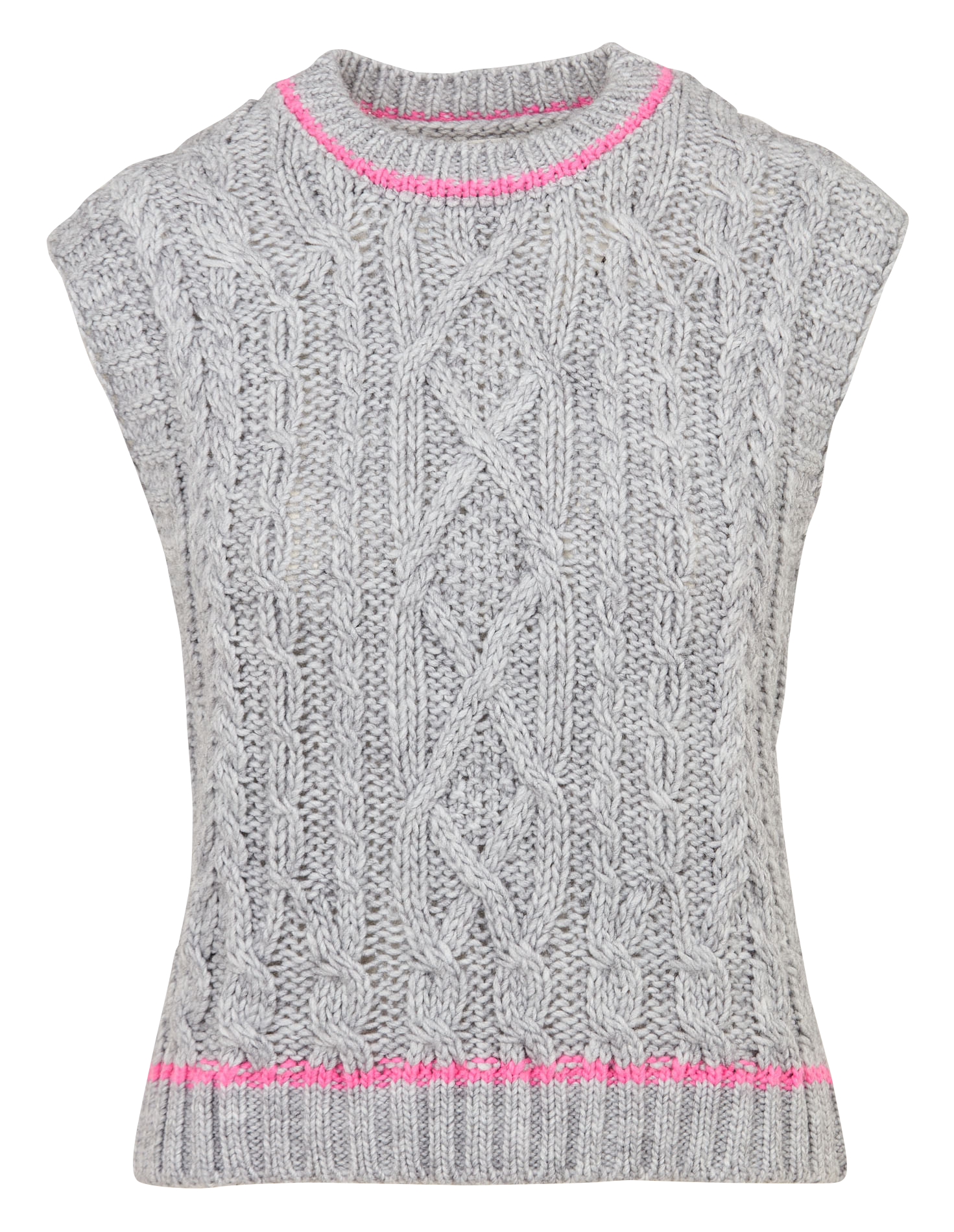 Gerade geschnittener Rundhalspullover Silber