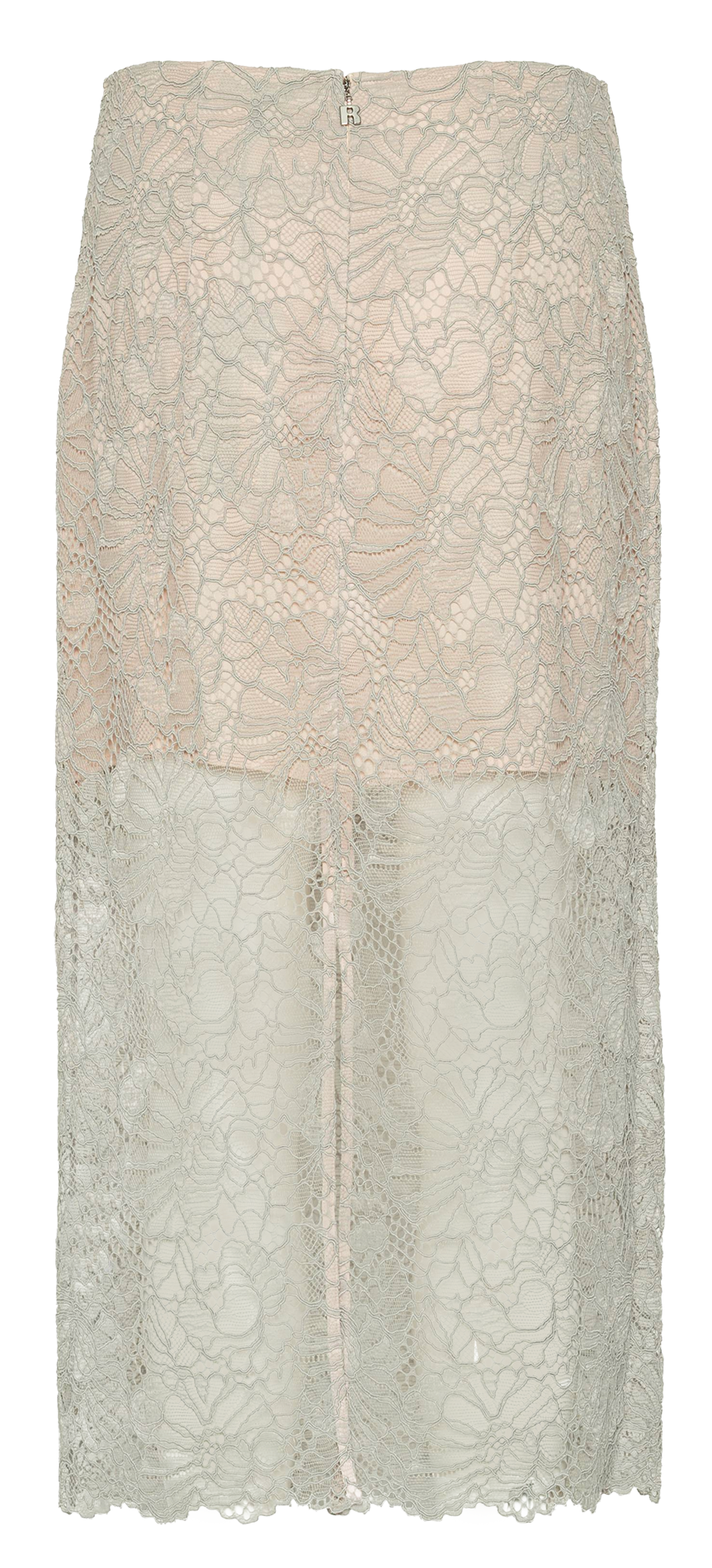 Jupe midi en dentelle ROTATE Grey