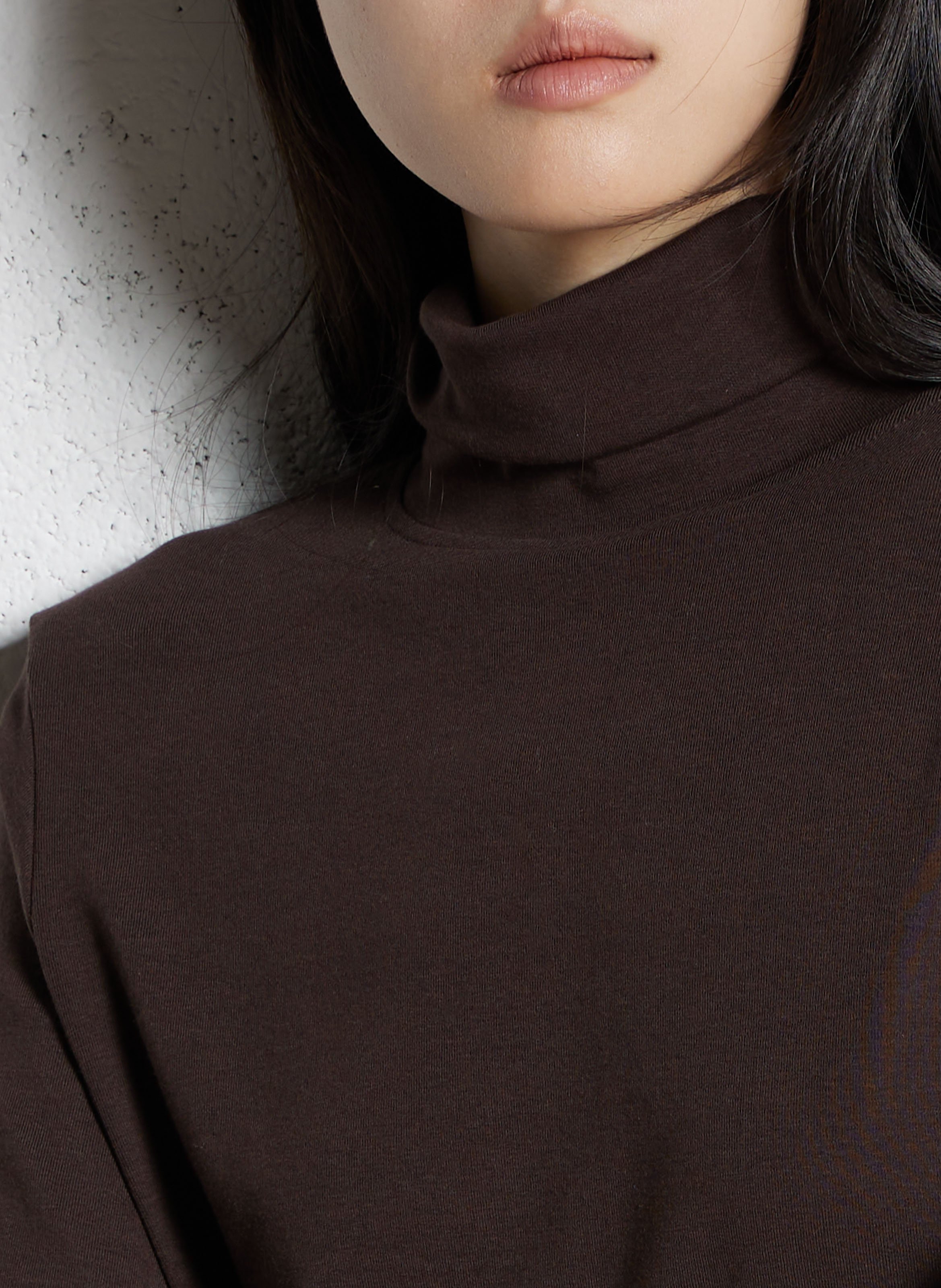 Tee-shirt droit col roulé MAISON 123 Marron