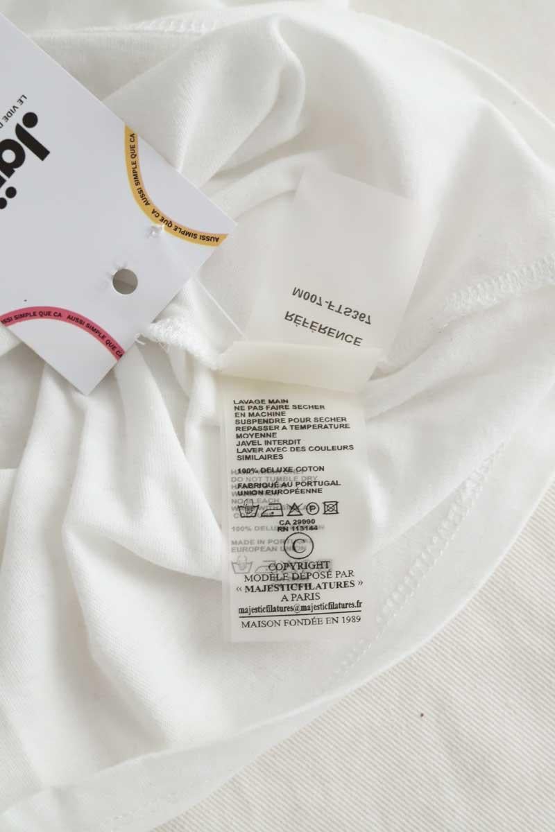 T-shirt MAJESTIC FILATURES - SECONDE MAIN White