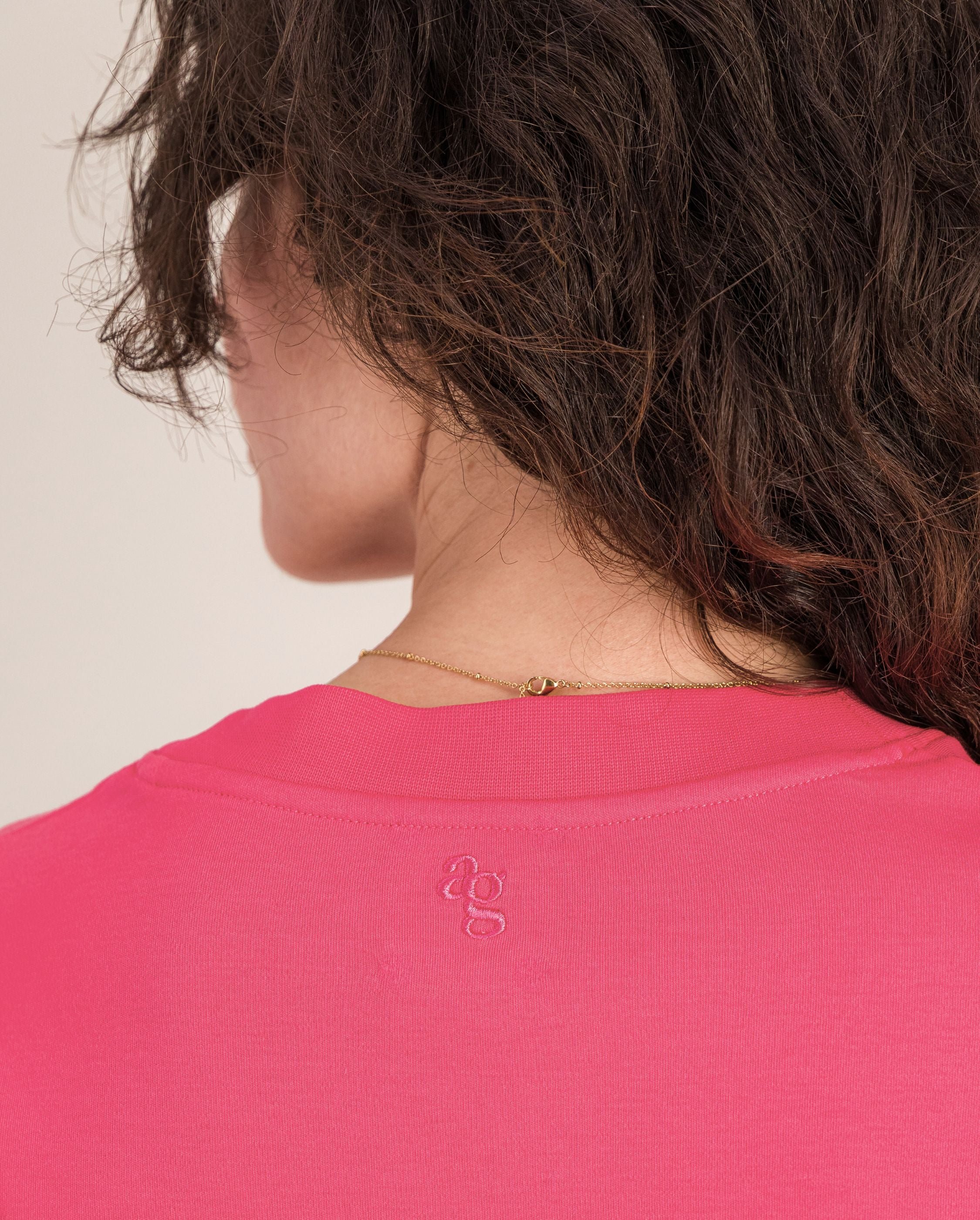 Women's organic cotton T-shirt, fuchsia ANGARDE Pink