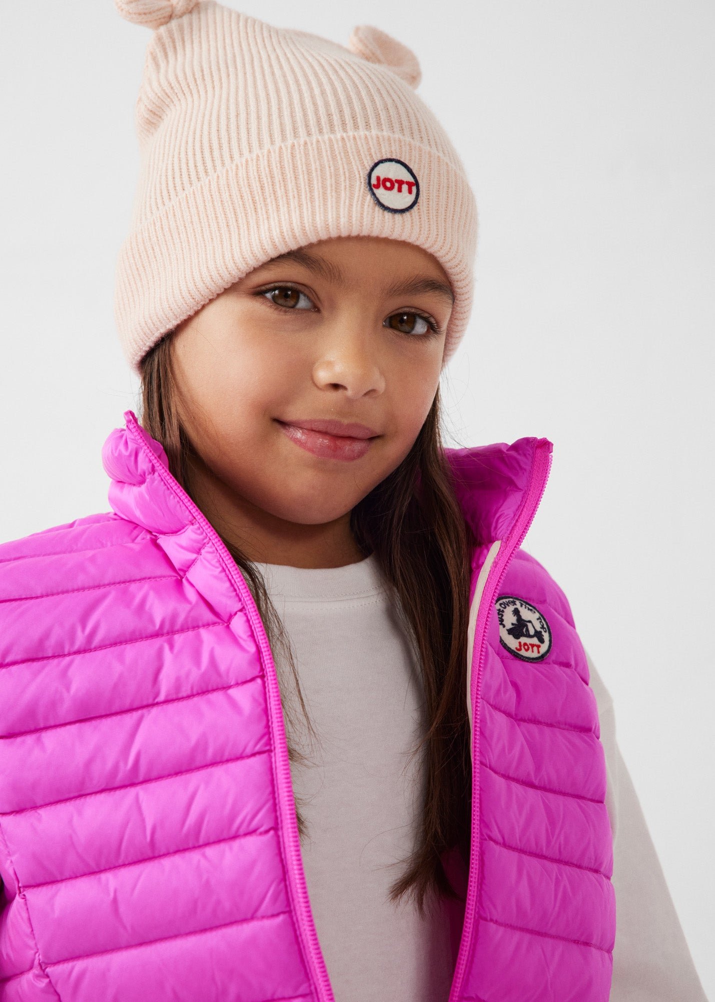 Zoe children's sleeveless puffer jacket JOTT Pink