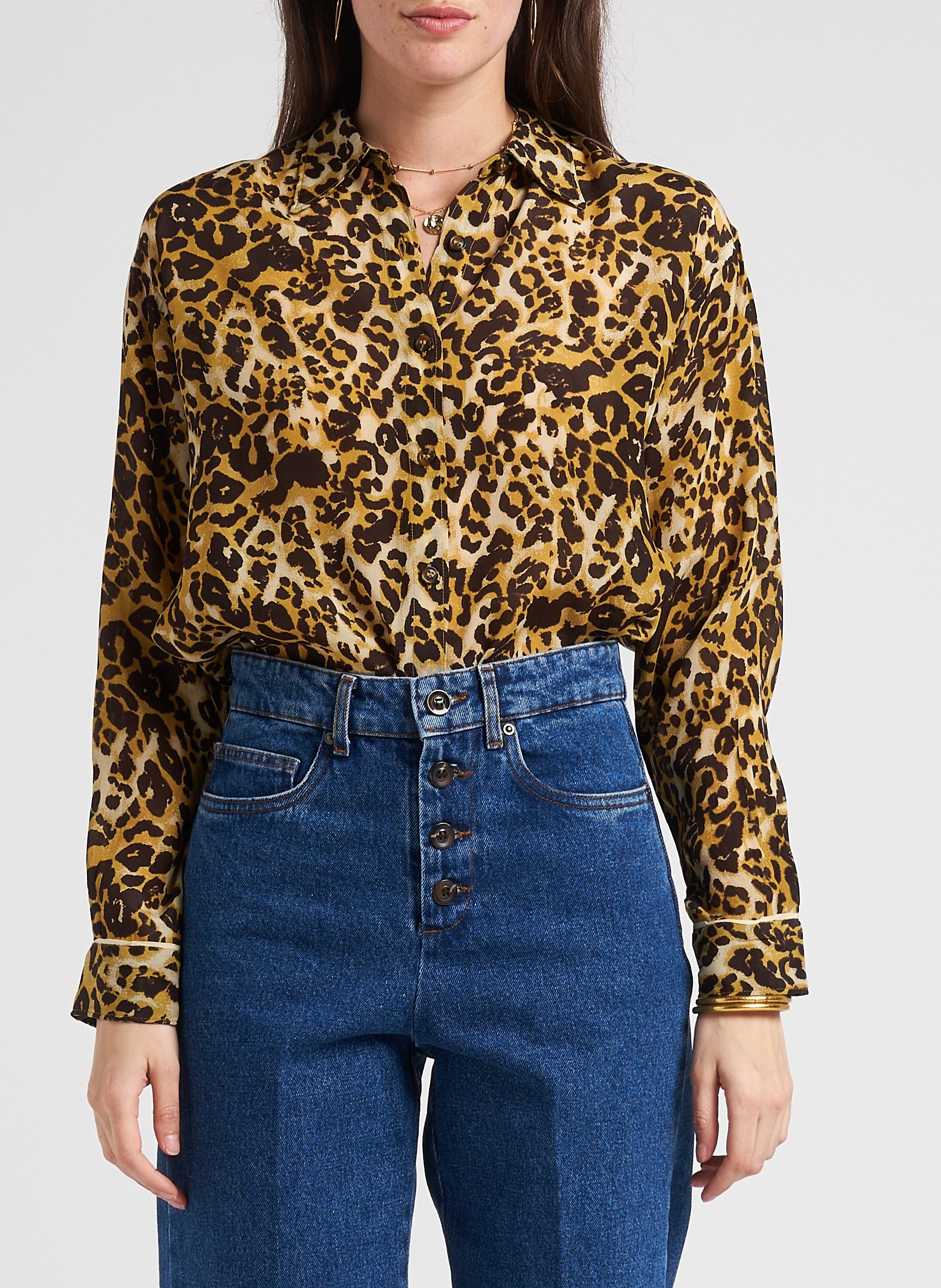 Chemise ample col classique SWILDENS Blanc