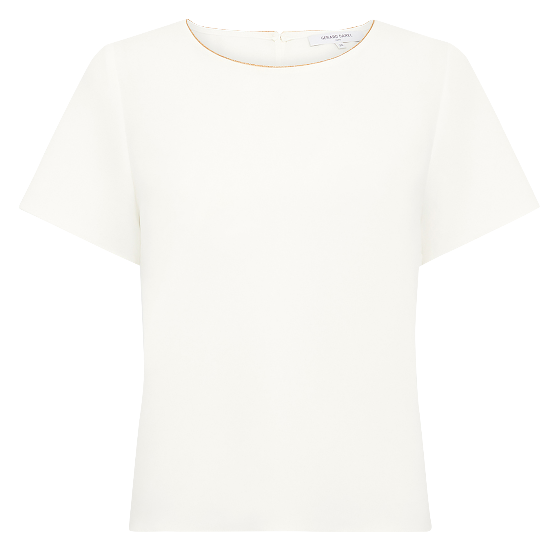 Plain straight fit round neck t-shirt GERARD DAREL Beige