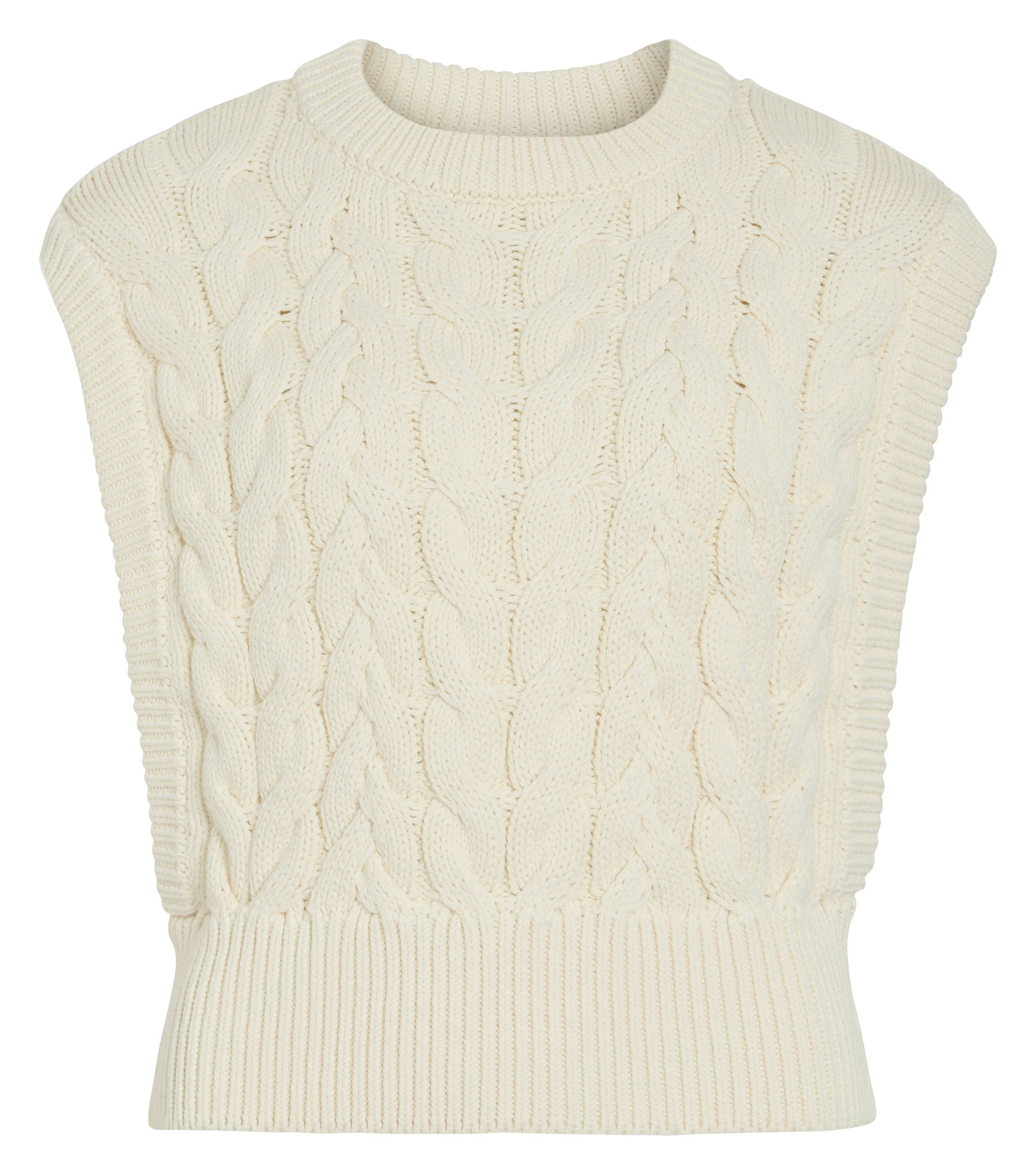 Eng anliegender Rundhalspullover aus Baumwollmischung ROUGE EDIT Beige