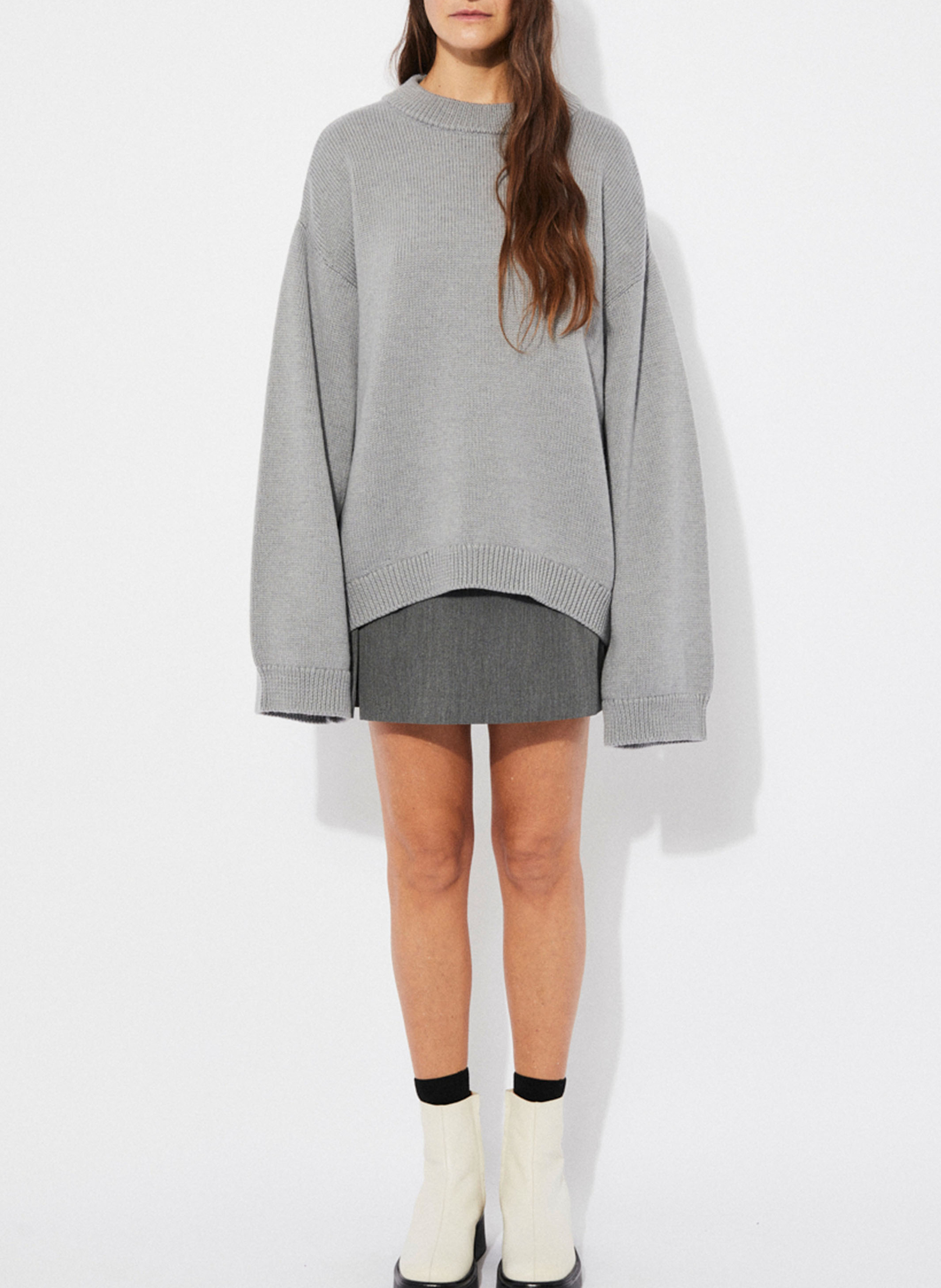 Pull oversize en laine RITA ROW Gris