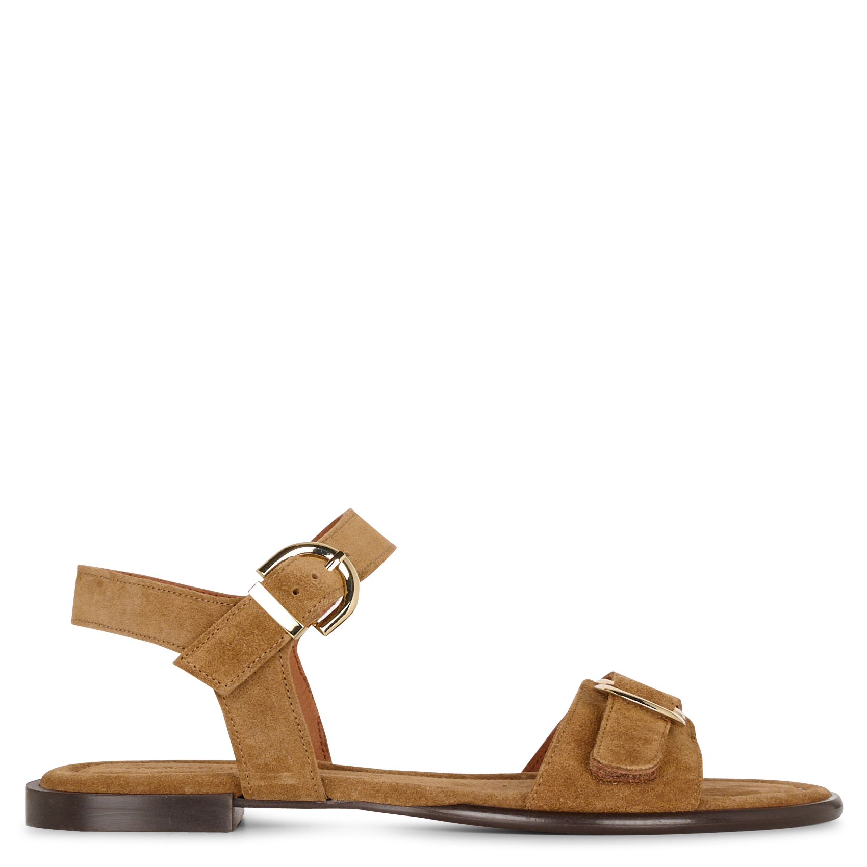 Platte, suède sandalen MELLOW YELLOW Bruin