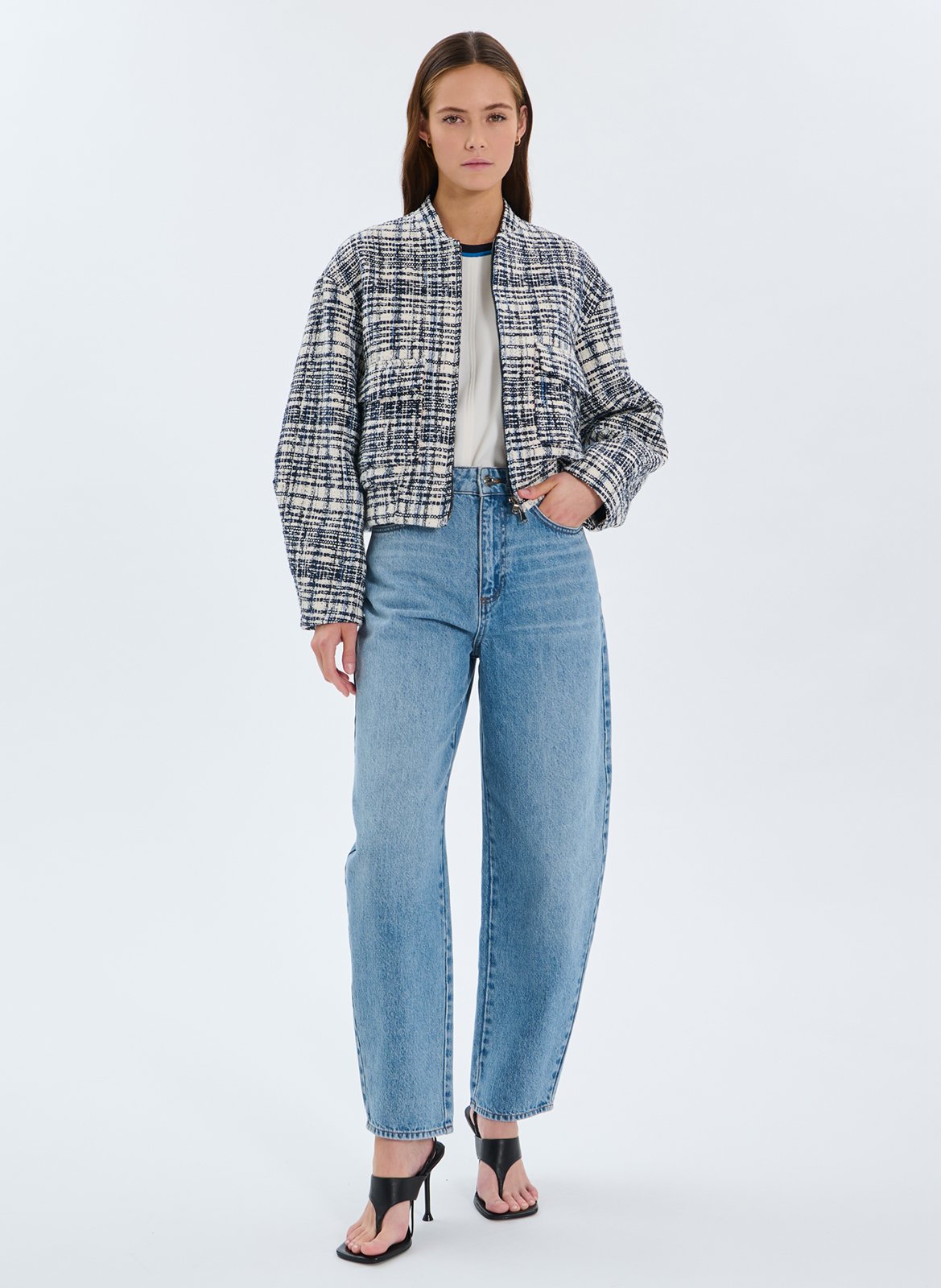 Cotton-blend jacket with Victorian collar ZAPA Blue