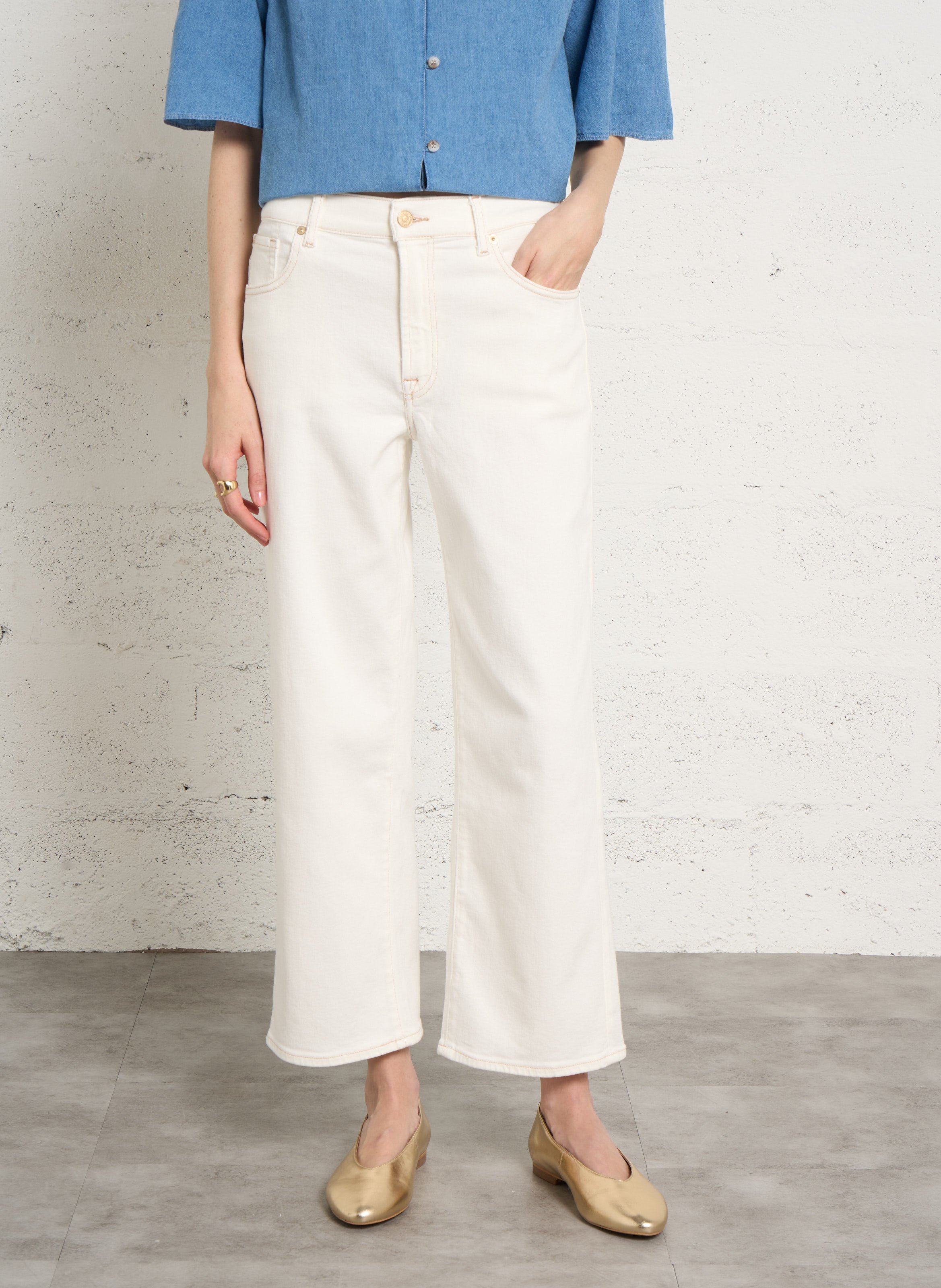 Chinohose aus Baumwoll-Mix 7 FOR ALL MANKIND Weiss