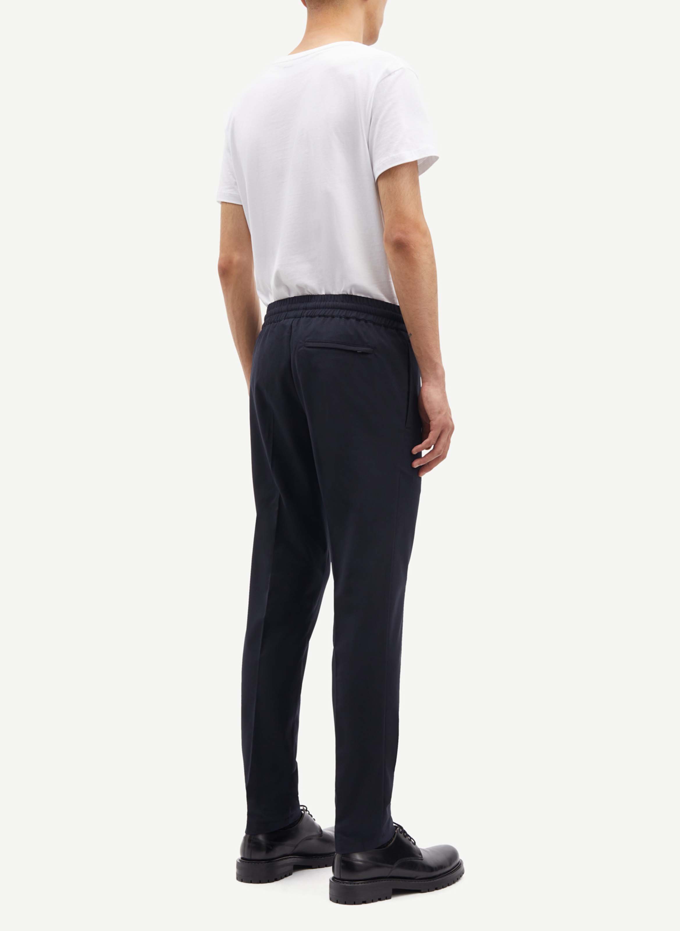 Slim-fit broek | biokatoen/linnenblend SAMSOE SAMSOE Blauw