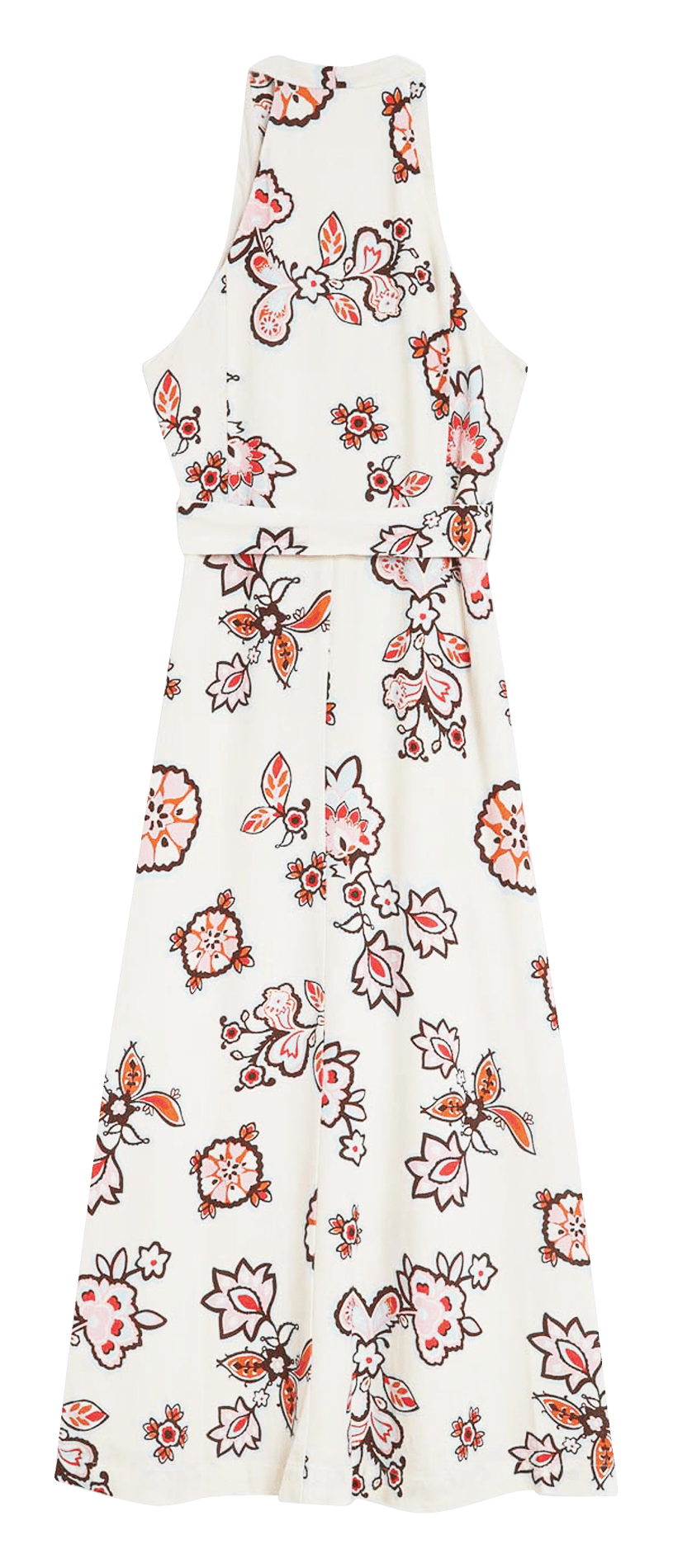 Robe midi décolleté V imprimée GRACE ET MILA Blanc