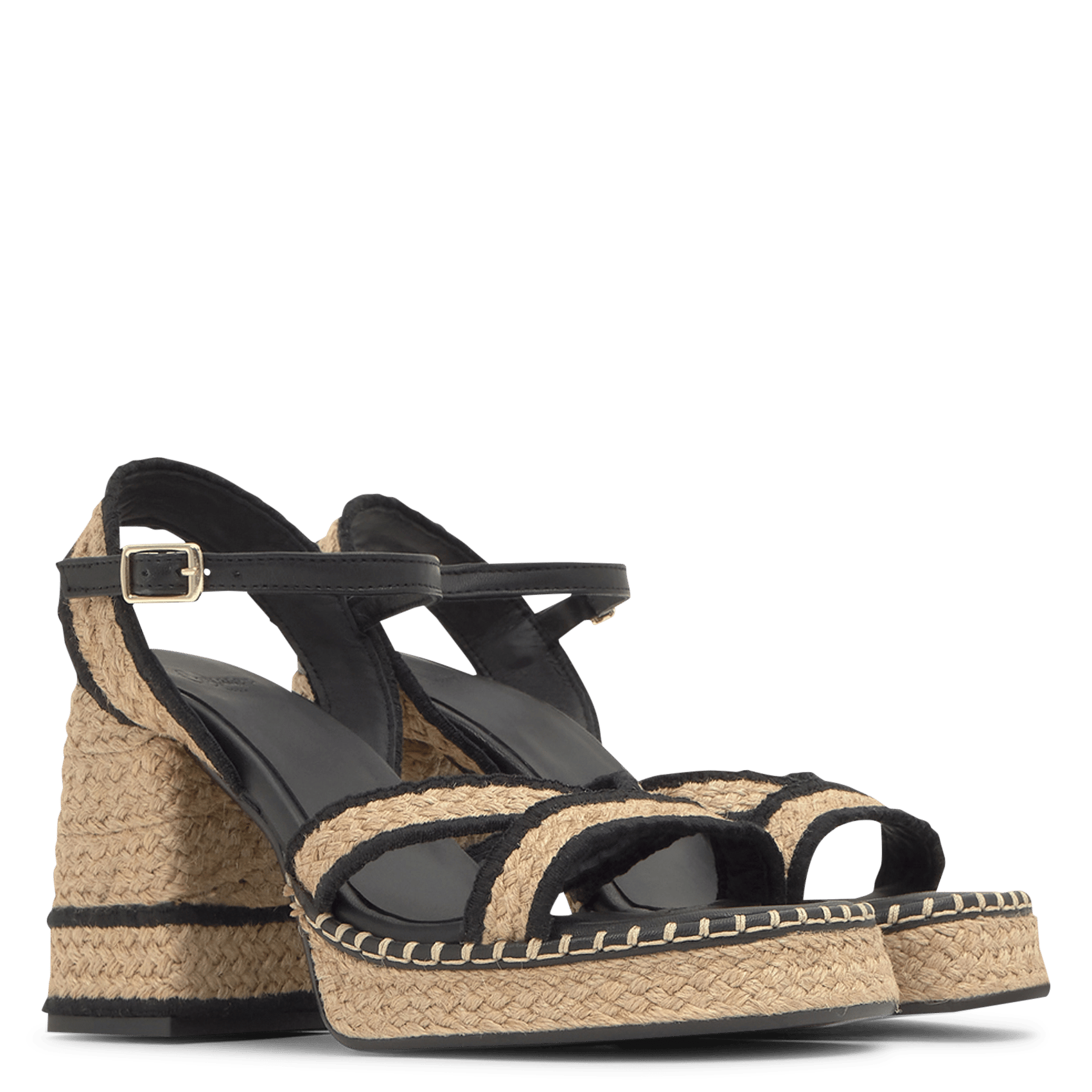 High sandals in braided jute CASTANER Multicolored