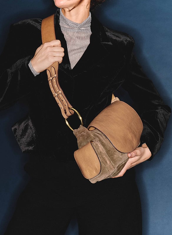 Brieftasche aus Leder CLARIS VIROT Beige