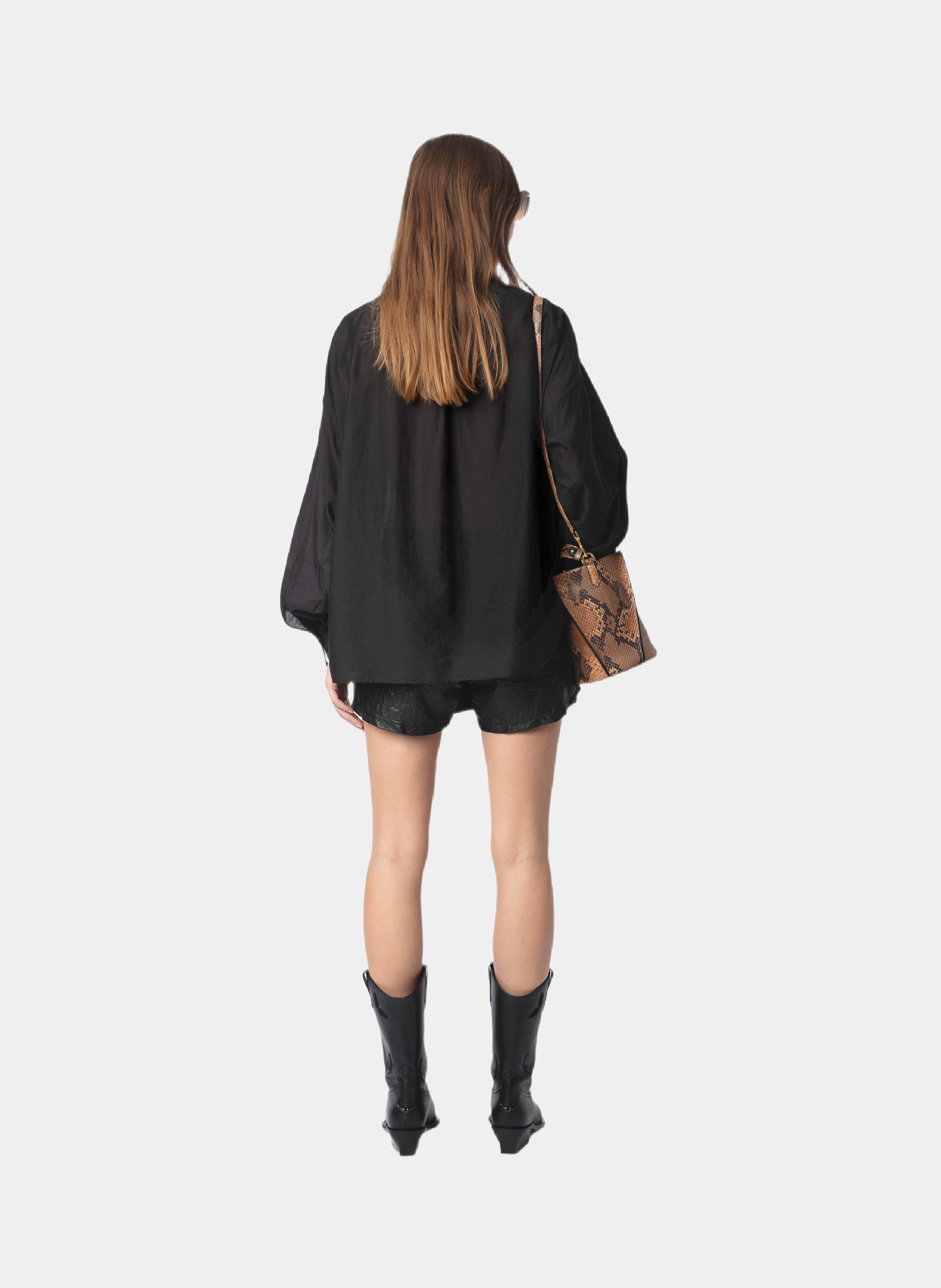 Blouse oversize en coton mélangé ZADIG&VOLTAIRE Noir