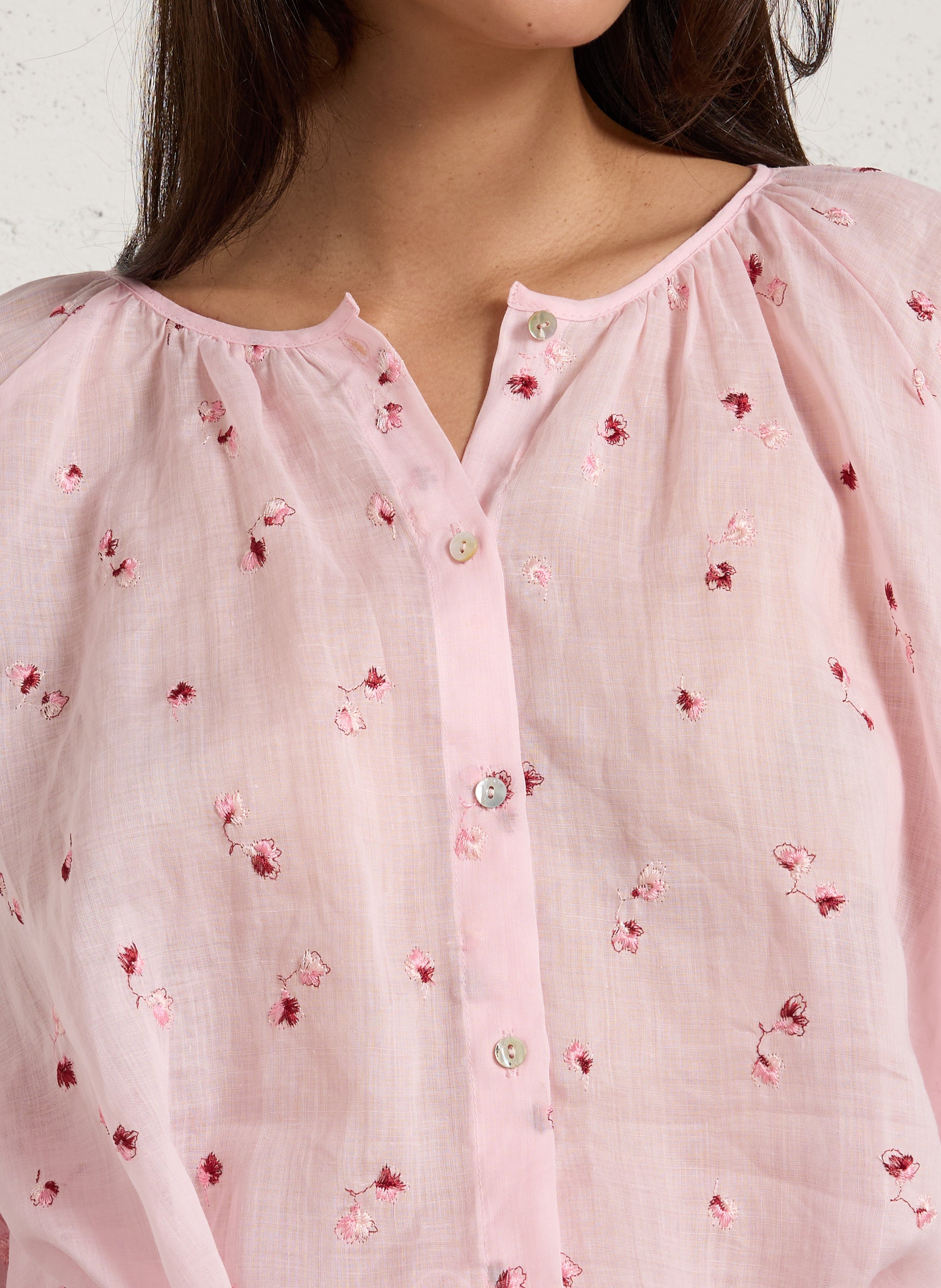 Bluse mit bestickten Details JC SOPHIE Rosa