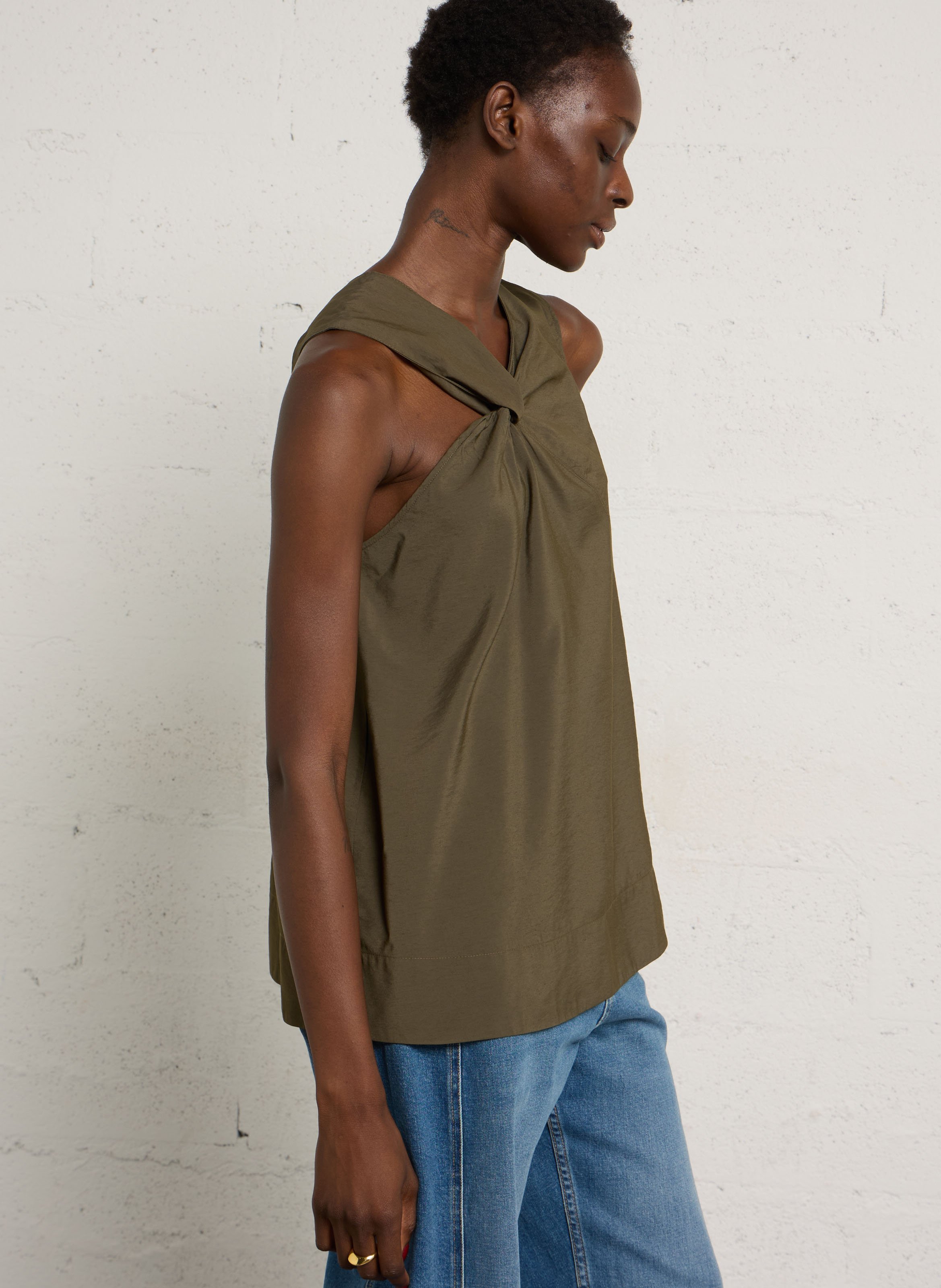 Top asymétrique ample SOEUR Kaki