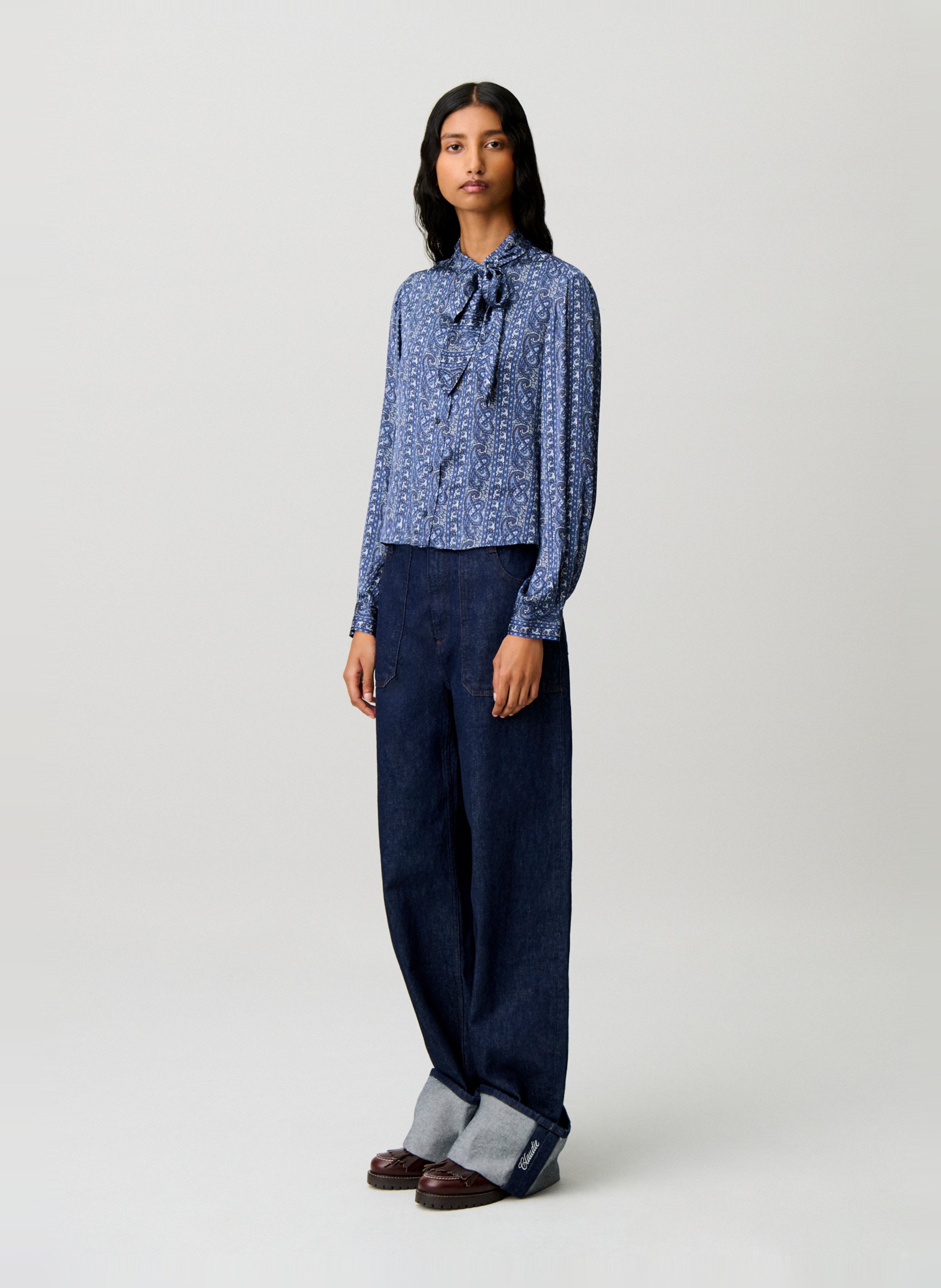 Straight shirt with lavallière collar CLAUDIE PIERLOT Multicolored