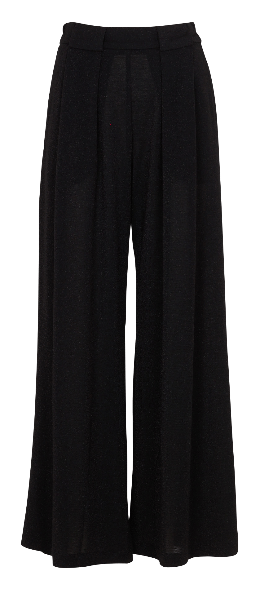 Weite fließende Hose mit hohem Bund MOMONI Schwarz