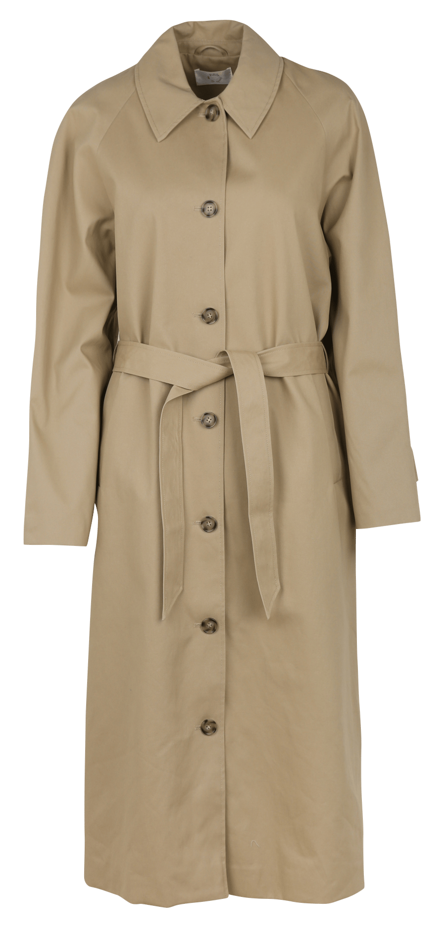 Long buttoned cotton trench coat DES PETITS HAUTS Beige