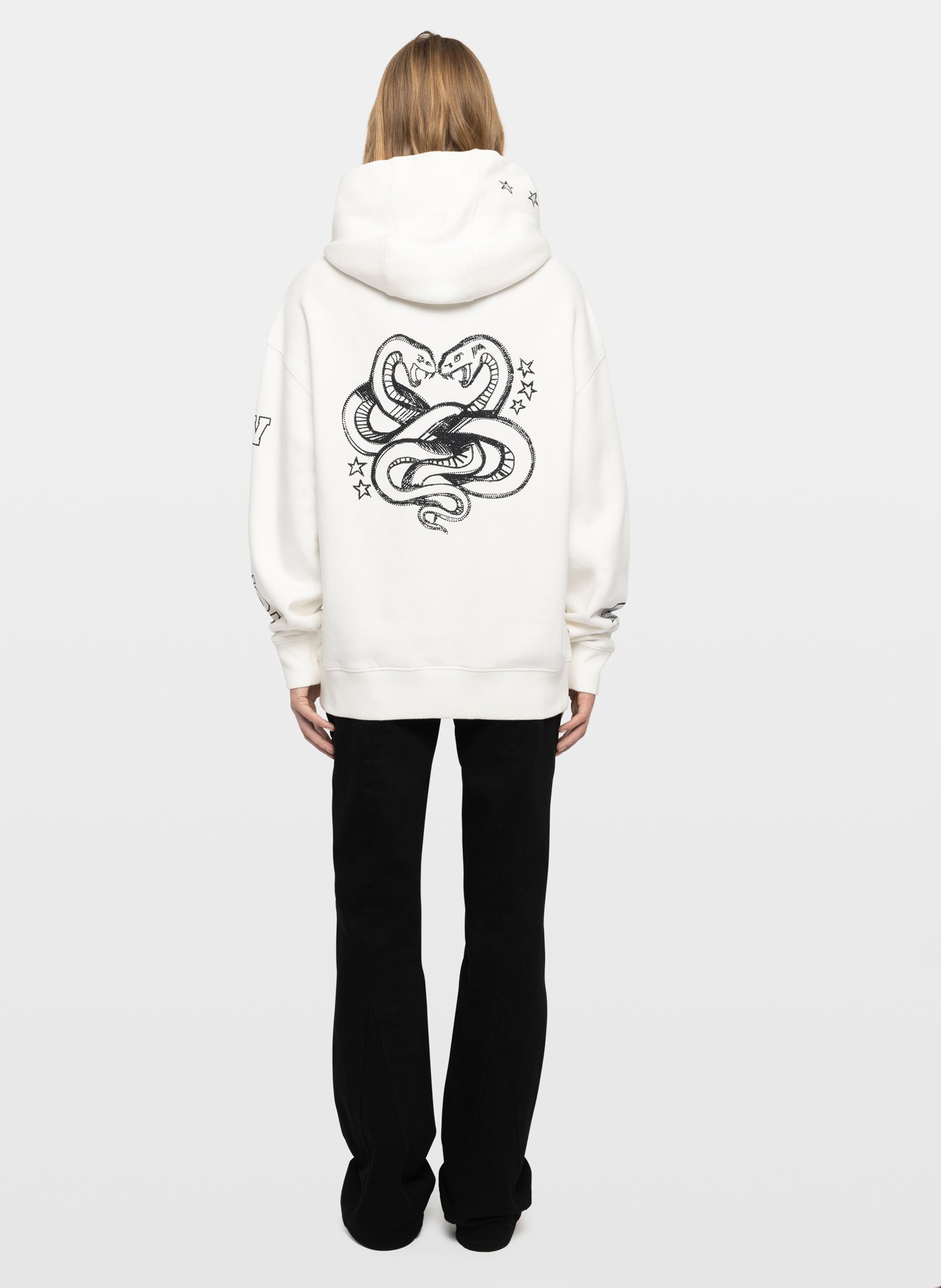 Straight-cut cotton hoodie ZADIG&VOLTAIRE White