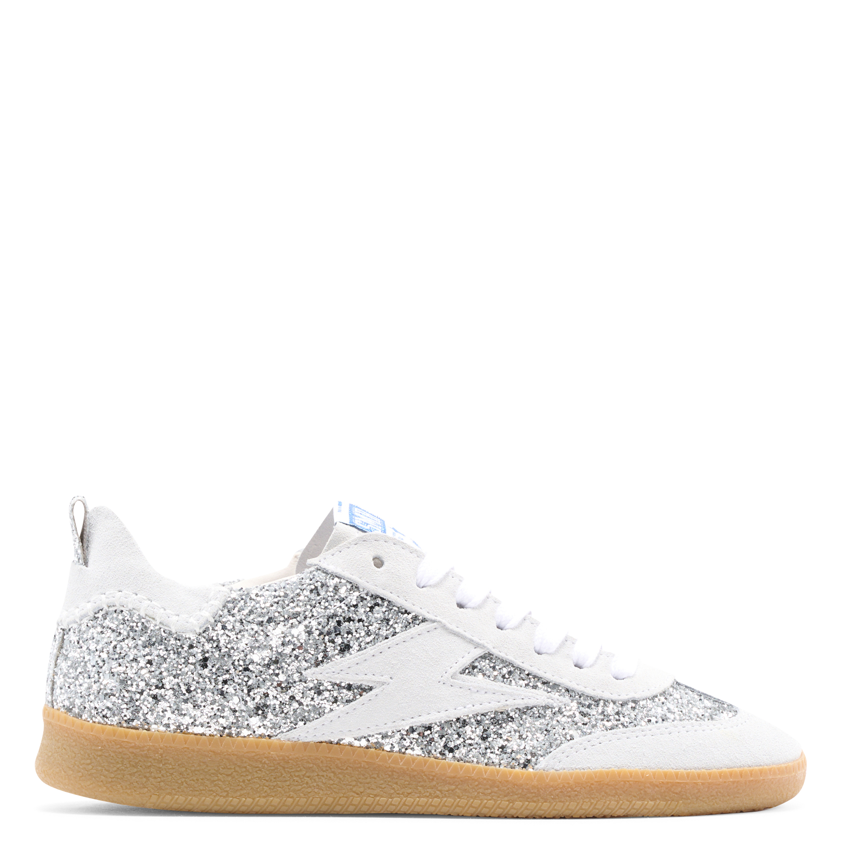 Lage sneakers met glitter van gemengd leer SEMERDJIAN - SMR Zilver