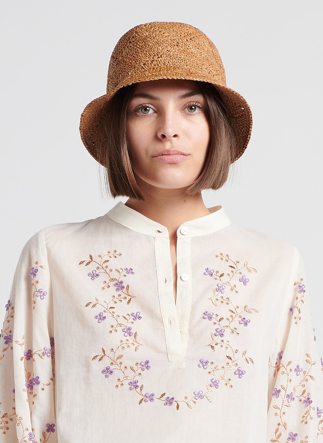 Hoed van raffia CAMALYA Beige