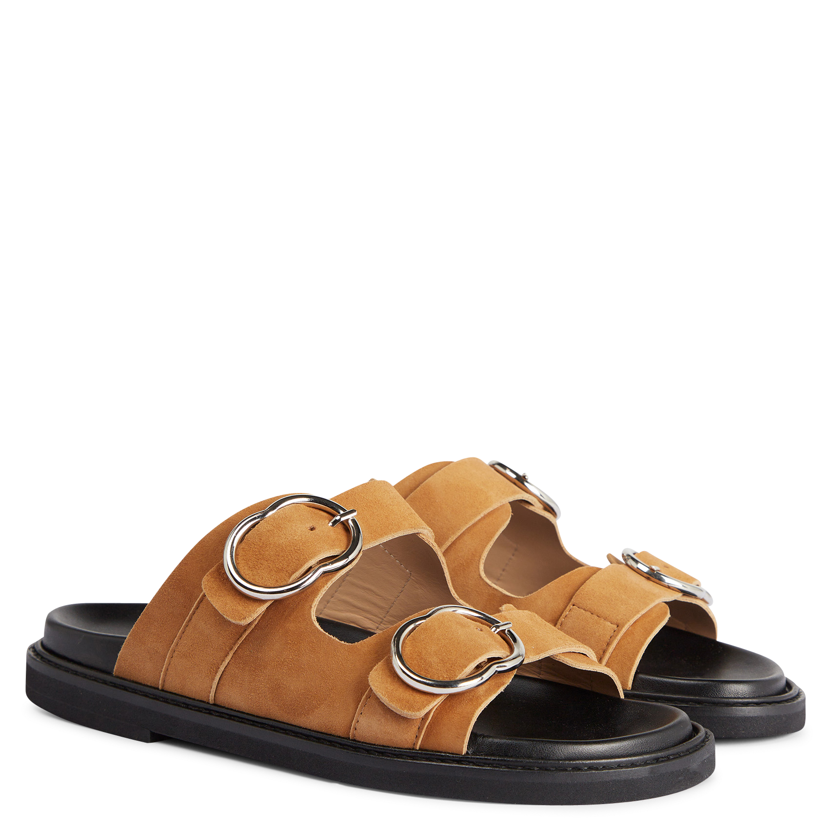 High sandals with block heel ANAKI Beige