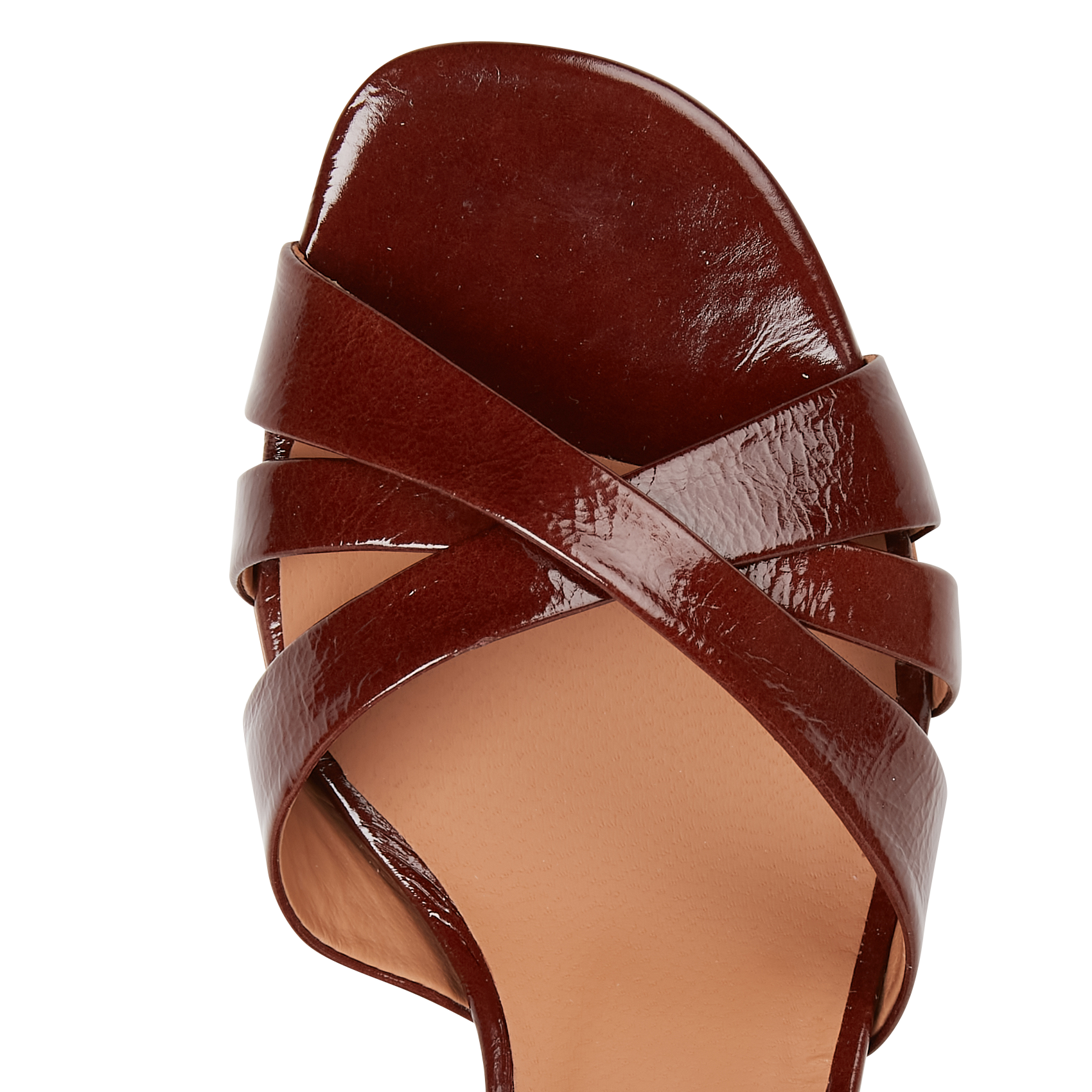 Sandales à talons en cuir verni  MELLOW YELLOW Marron