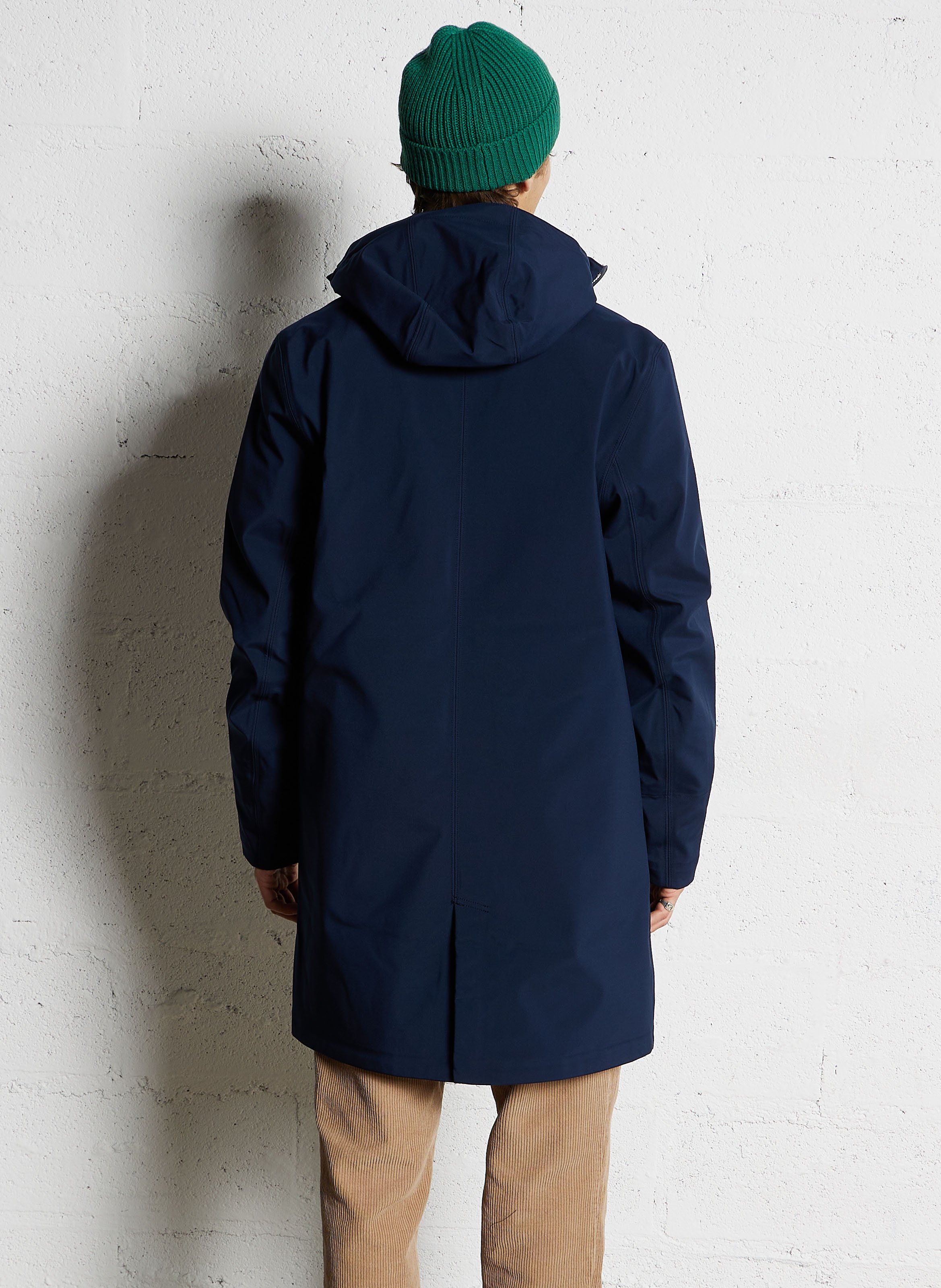 Parka col montant à capuche ajustée K-WAY Bleu