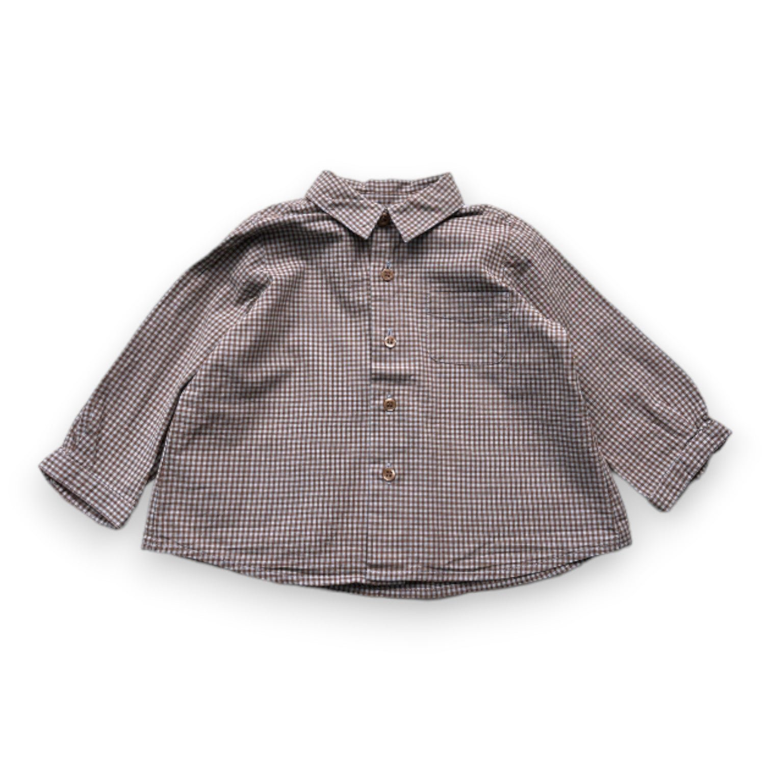 Brown baby shirt - 6 months BONPOINT - Seconde Main Brown