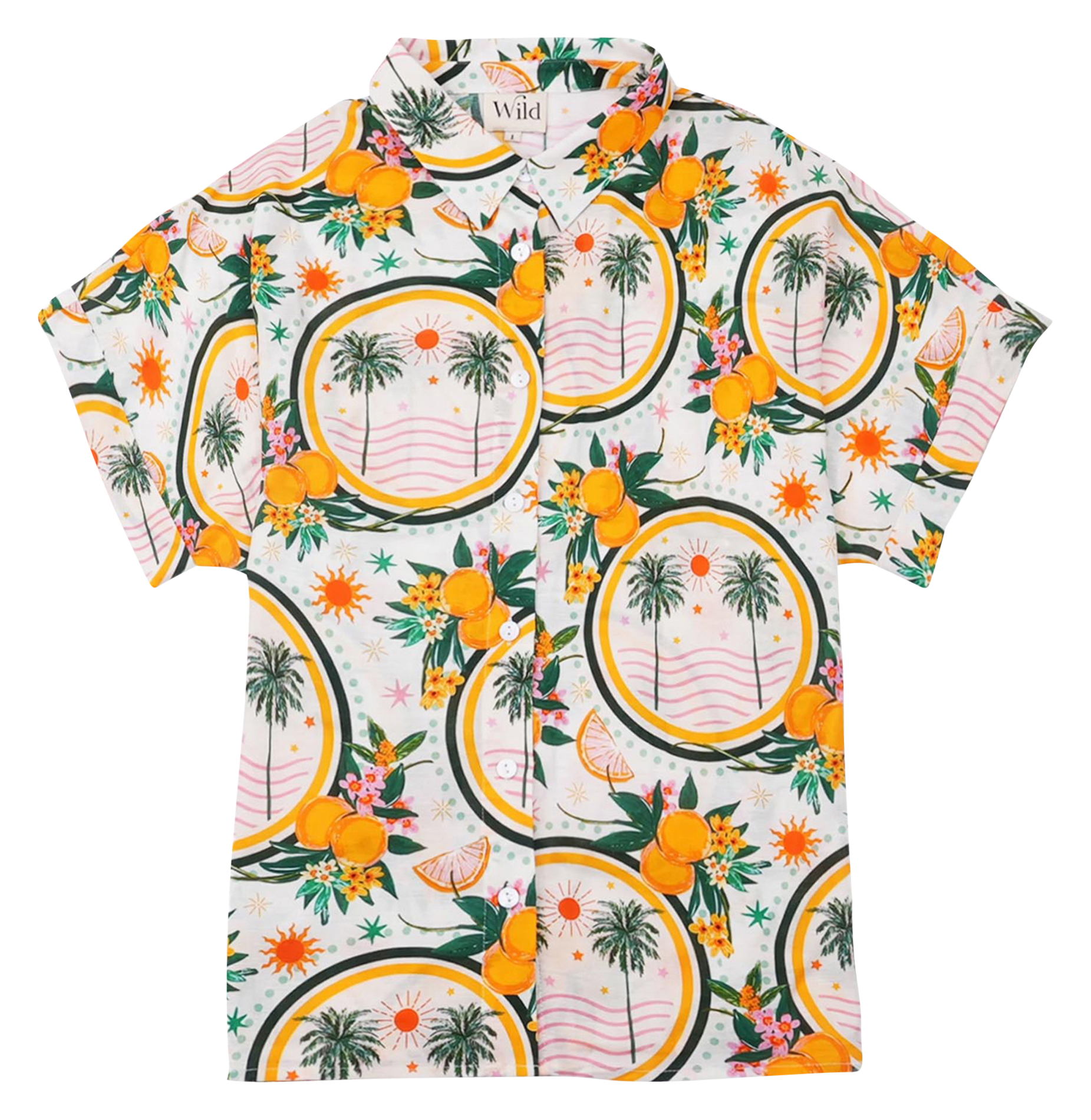 Chemise col classique WILD Yellow