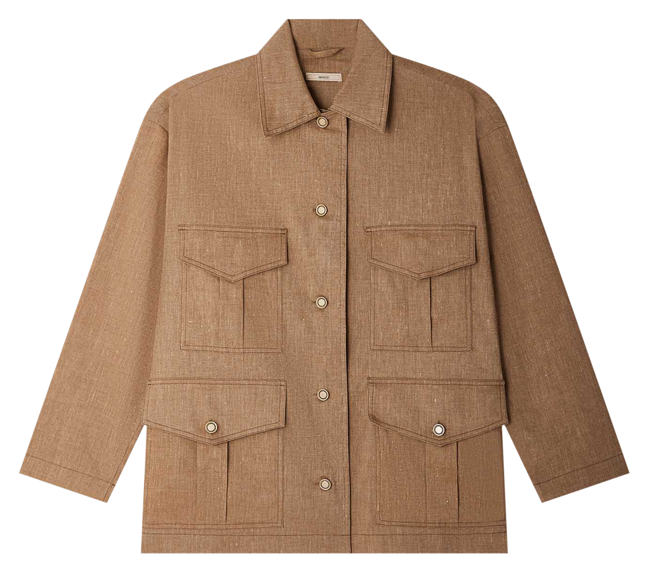 Safari-style linen blend jacket SESSUN Beige