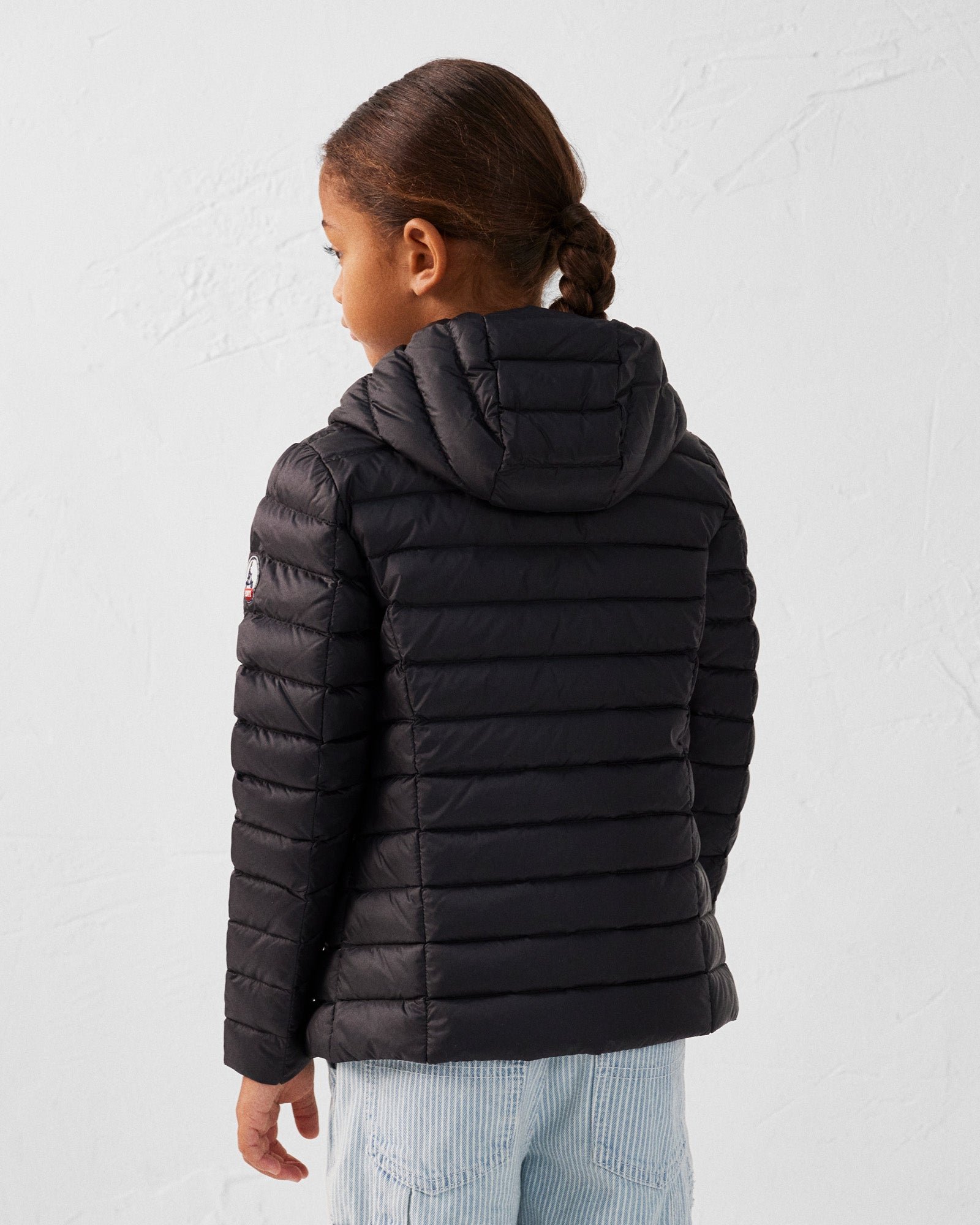 Carla lightweight hooded children's down jacket JOTT Black