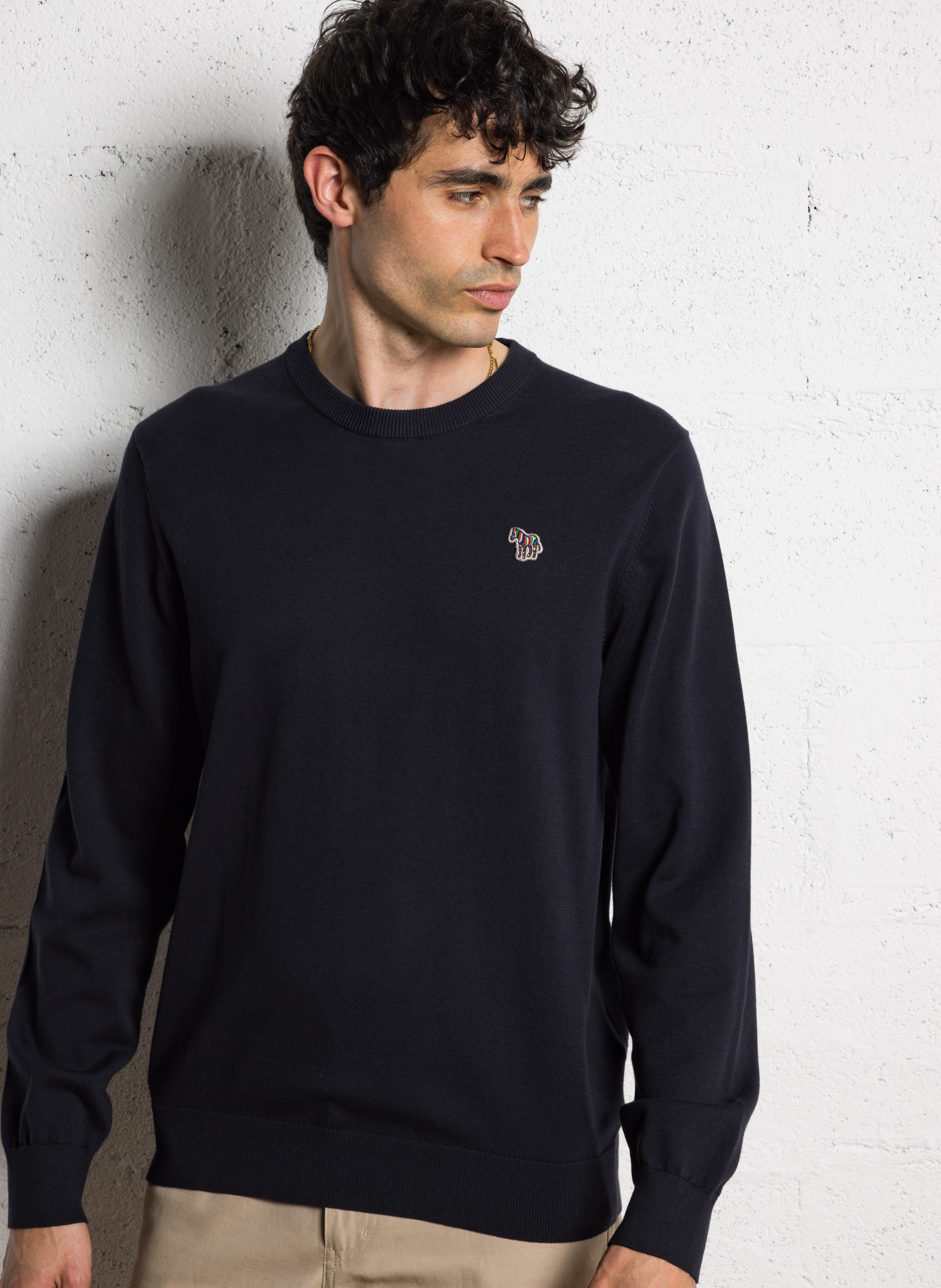 Pull col rond en coton bio PAUL SMITH
