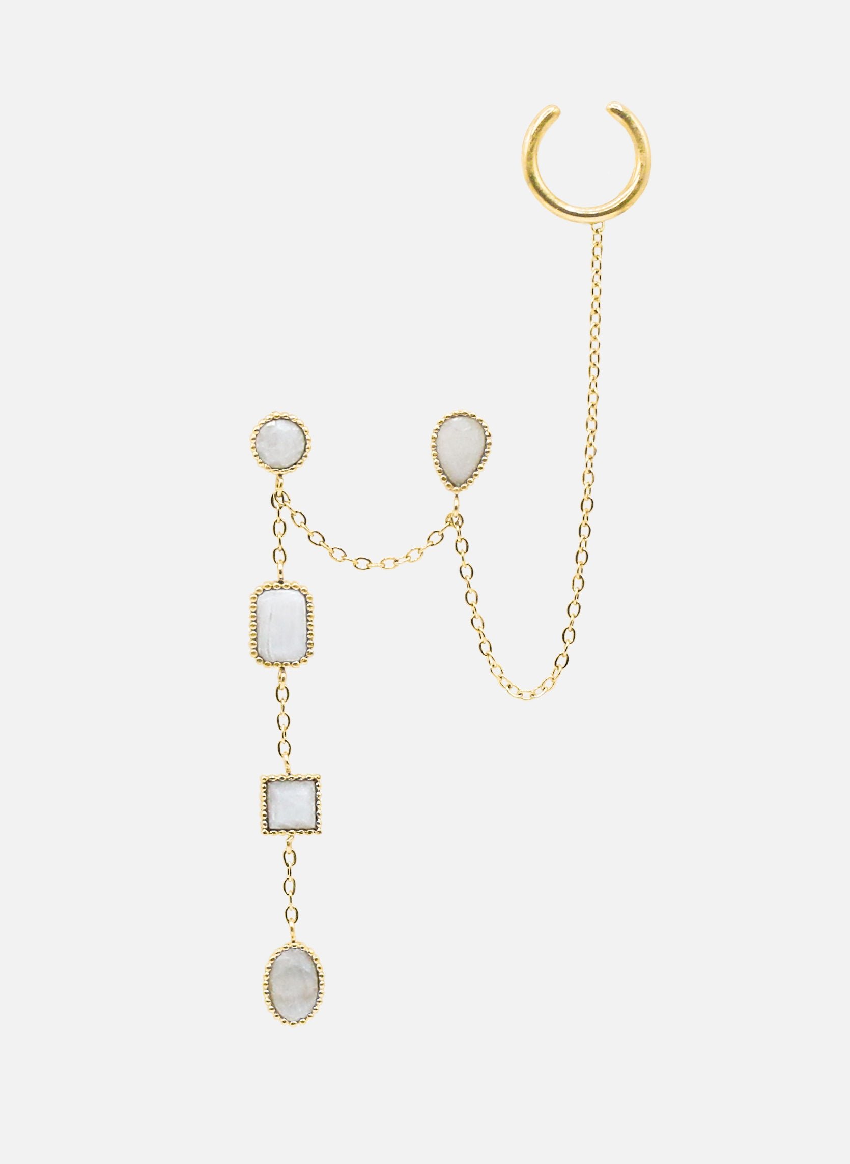 Dangling earring AEC Paris White