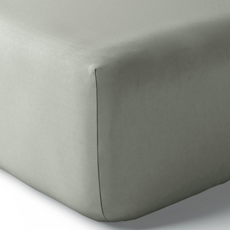 Parure de draps percale de coton peigné "julian" 4 pièces pour lit 140 x 190 cm coton pur COTON PUR Gris