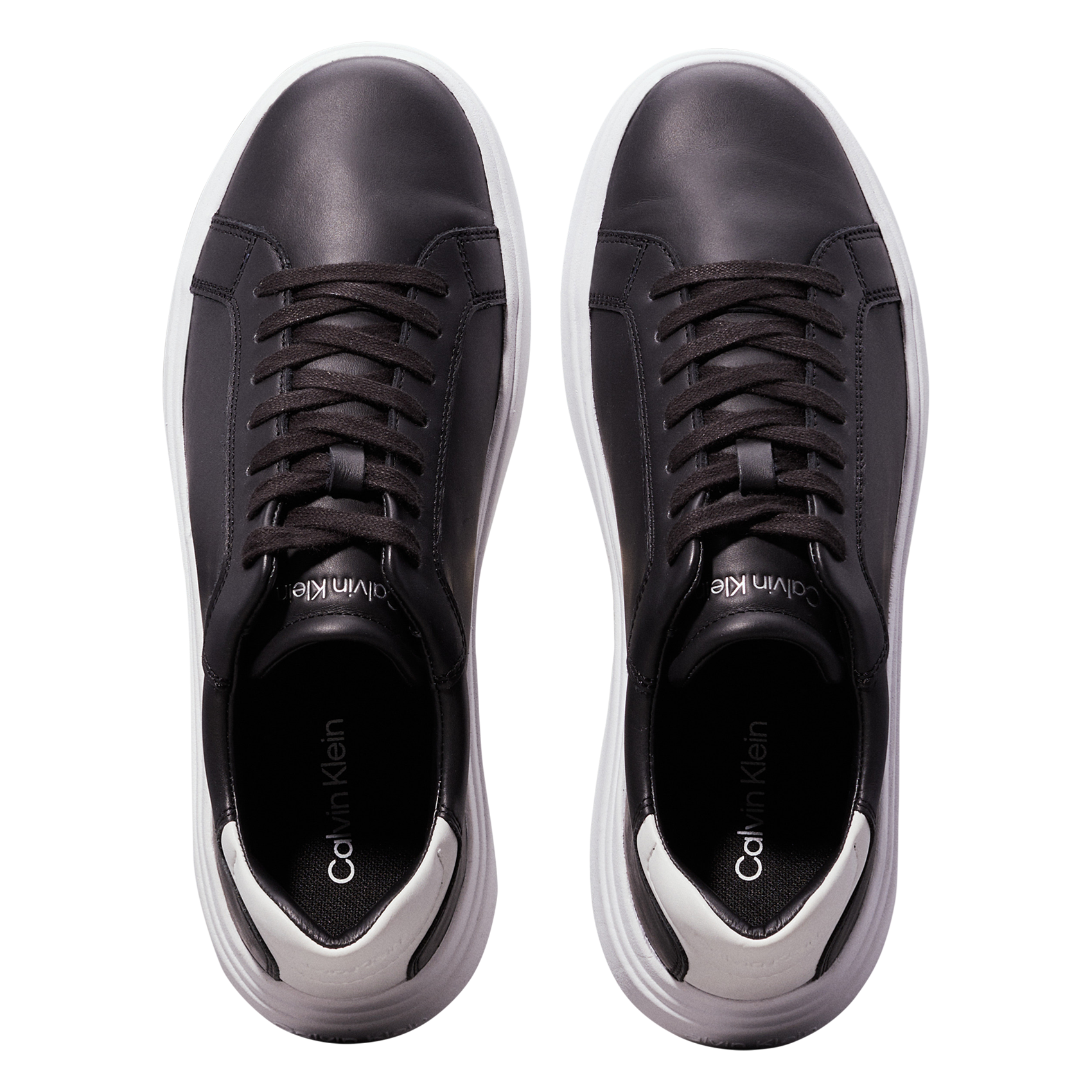 Baskets basses en cuir CALVIN KLEIN Noir