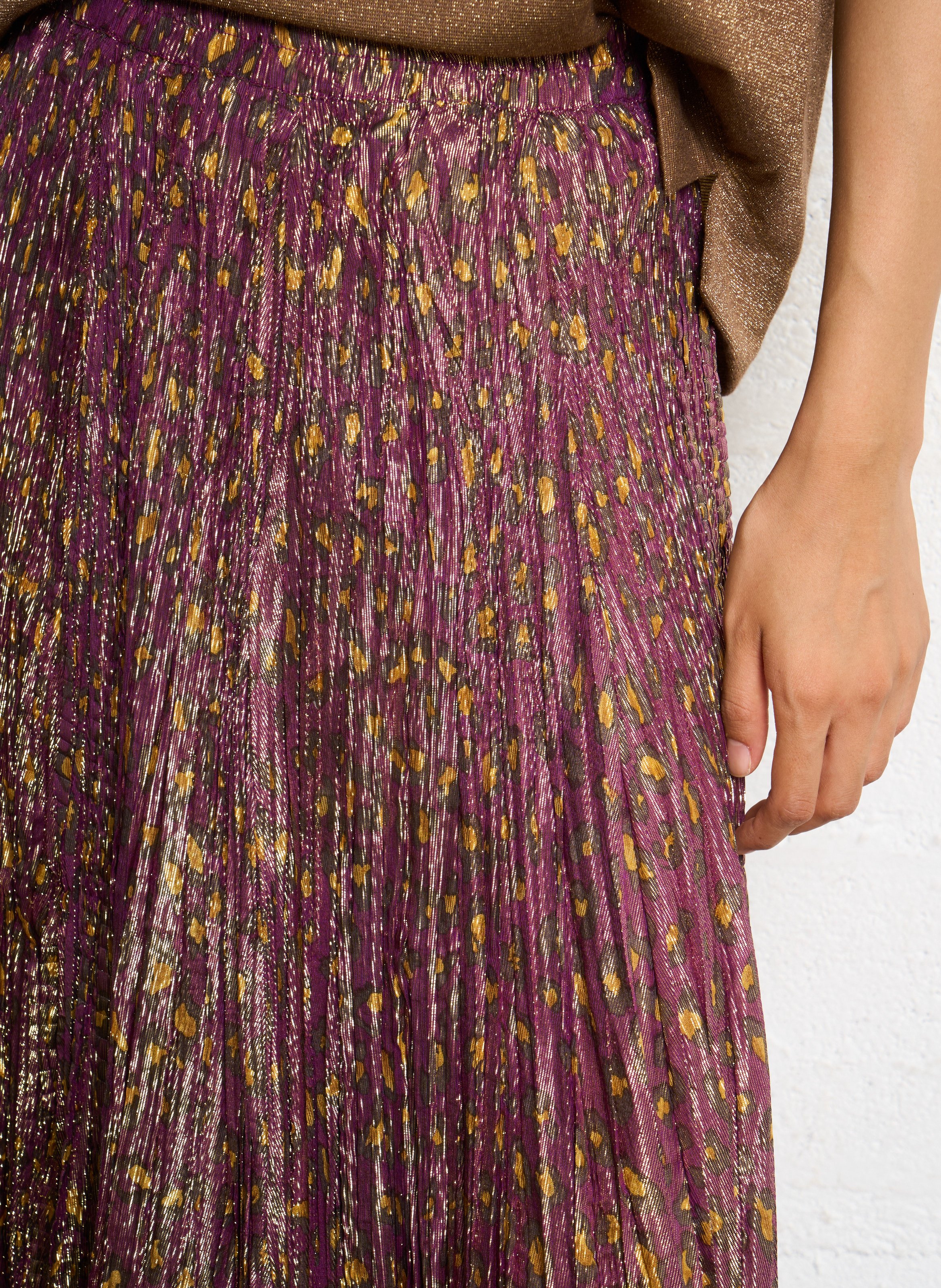 Jupe midi imprimée MES DEMOISELLES Violet