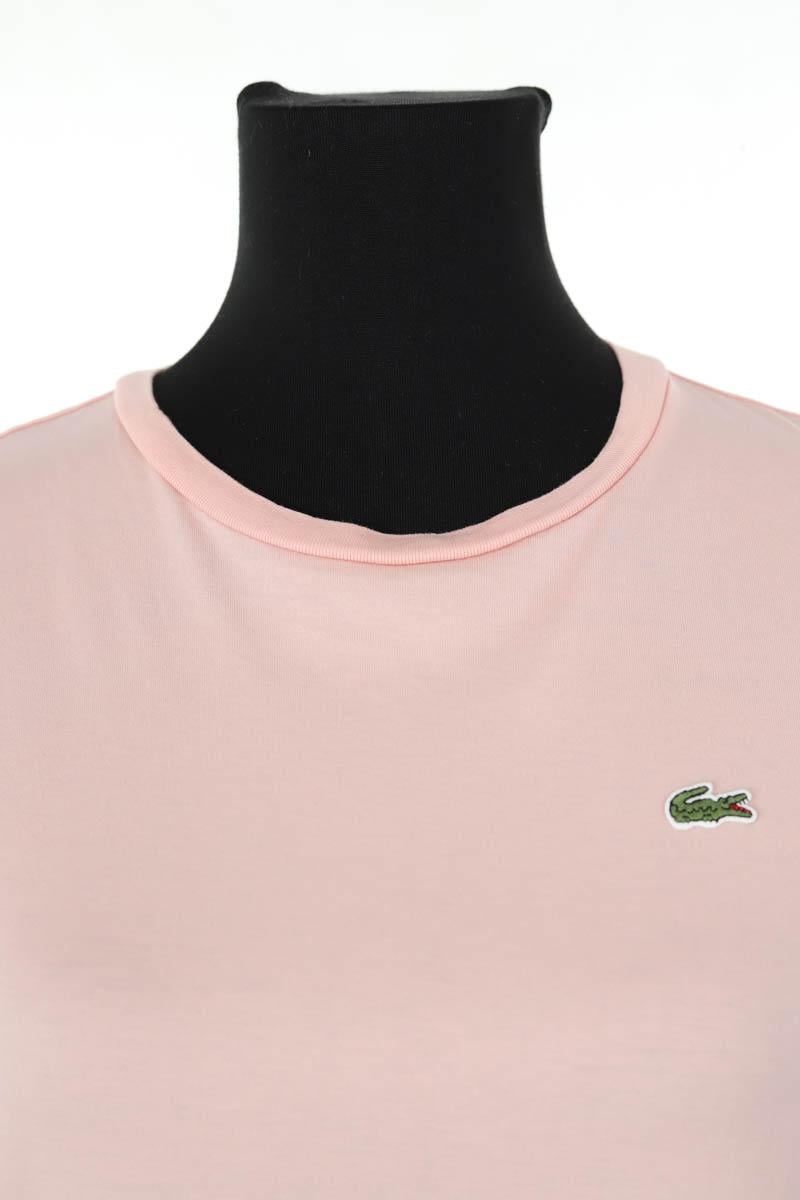 Cotton T-shirt LACOSTE - SECONDE MAIN Pink