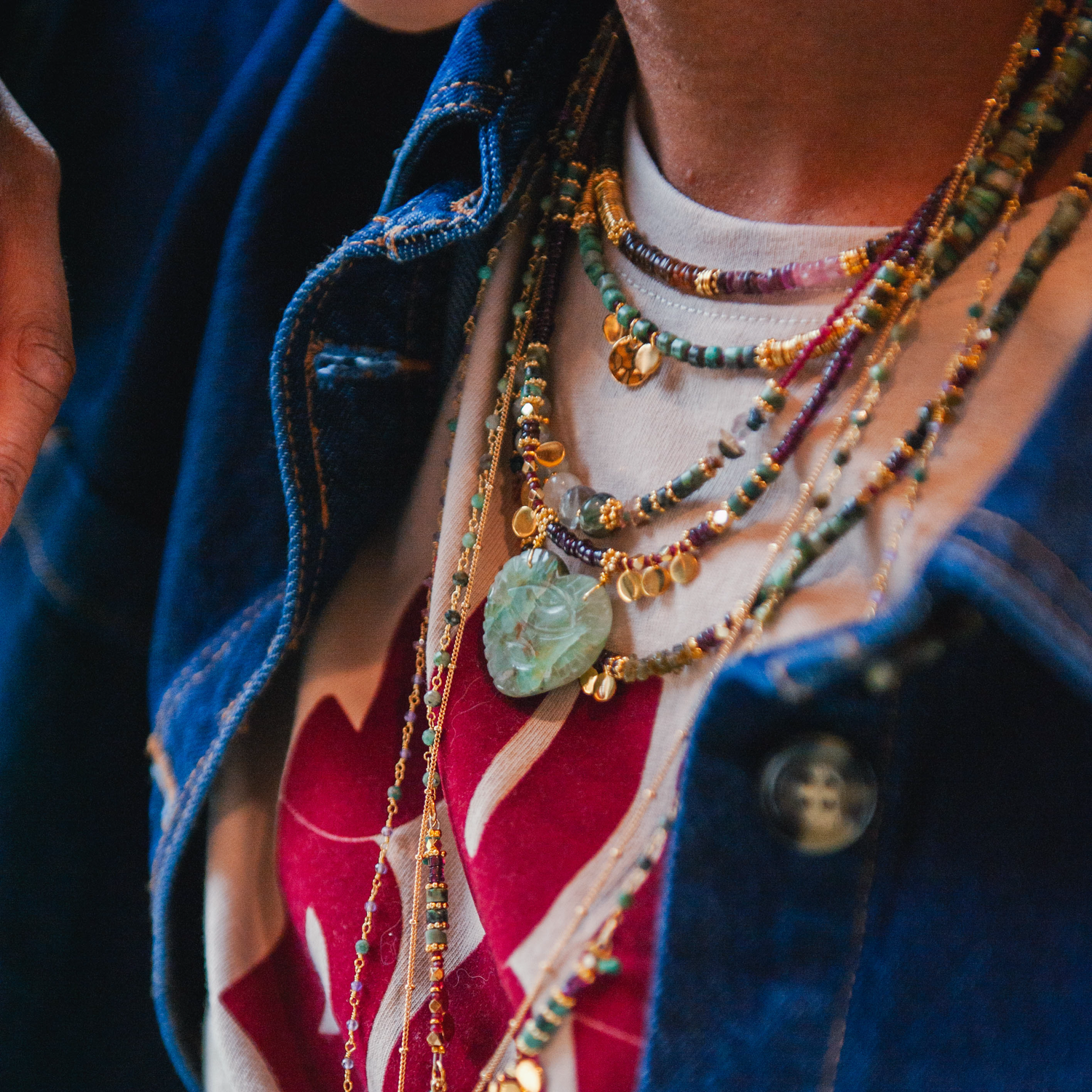 Collier heishi long - charlotte L'ATELIER DES DAMES Doré