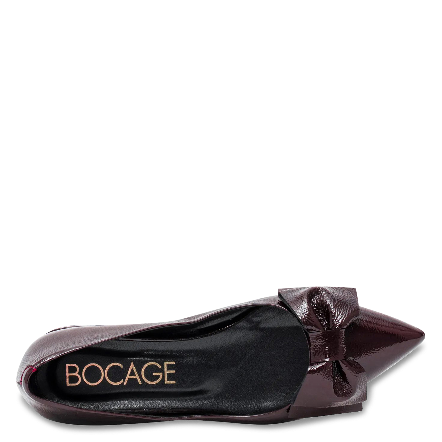 Leather ballerina flats BOCAGE Red