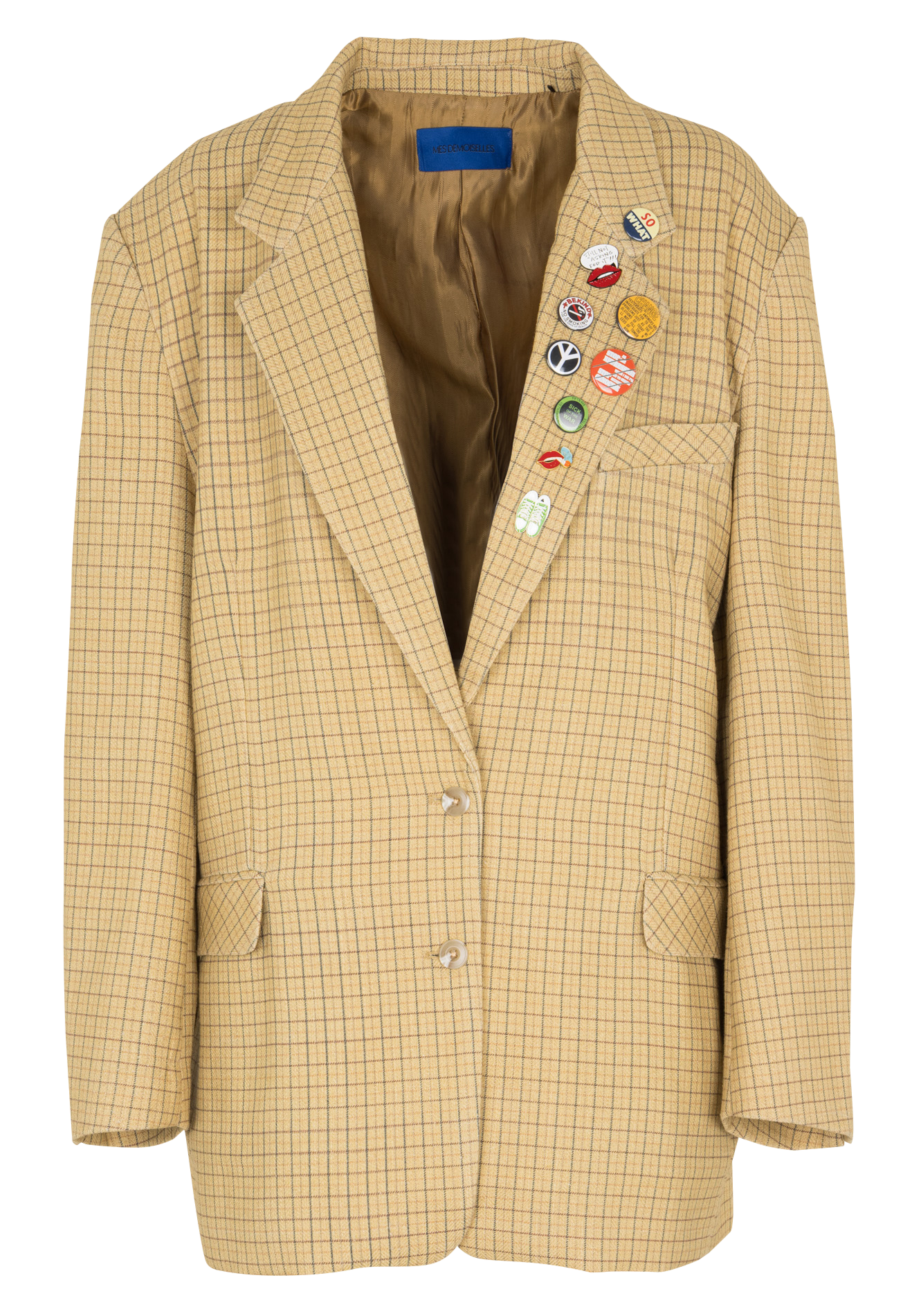 Veste tailleur ample à carreaux  MES DEMOISELLES Jaune