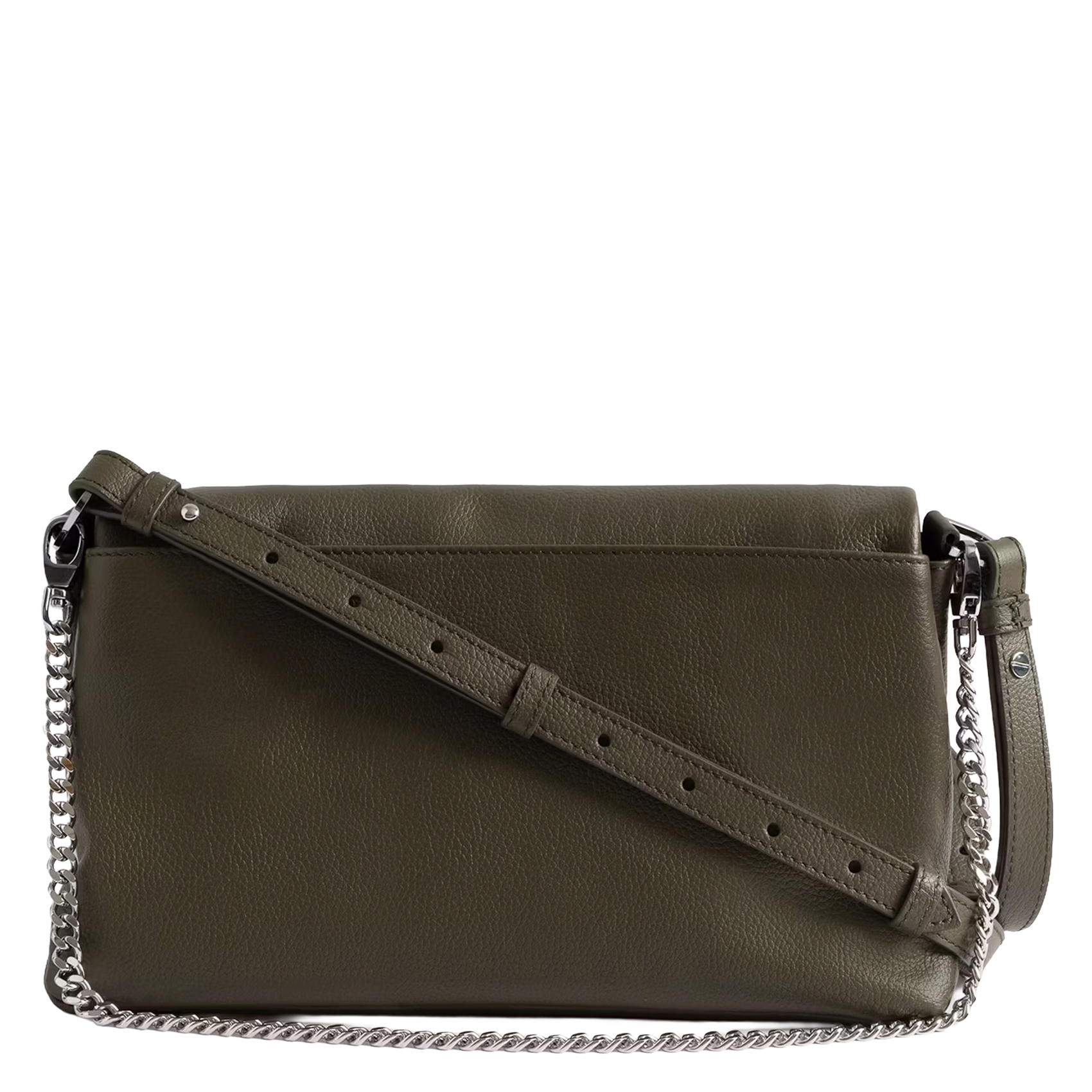 Buideltas van getextureerd leer met veters ZADIG&VOLTAIRE Groen