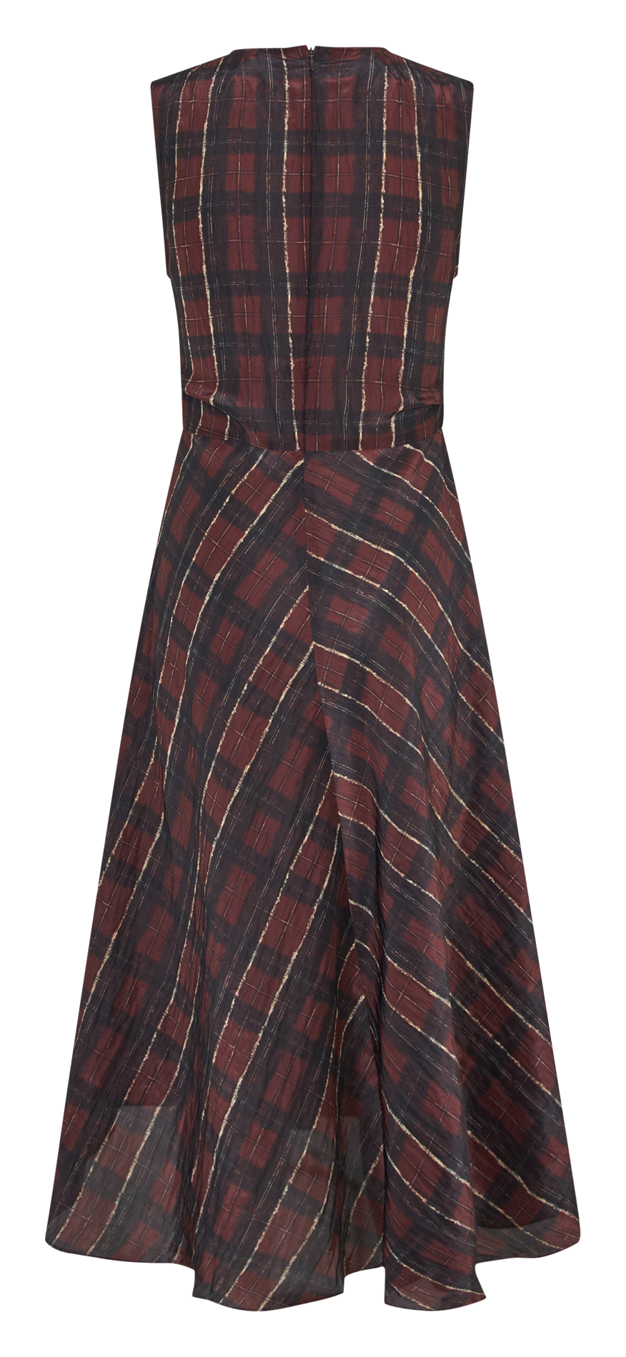 Robe midi droite à carreaux BAUM UND PFERDGARTEN Prune