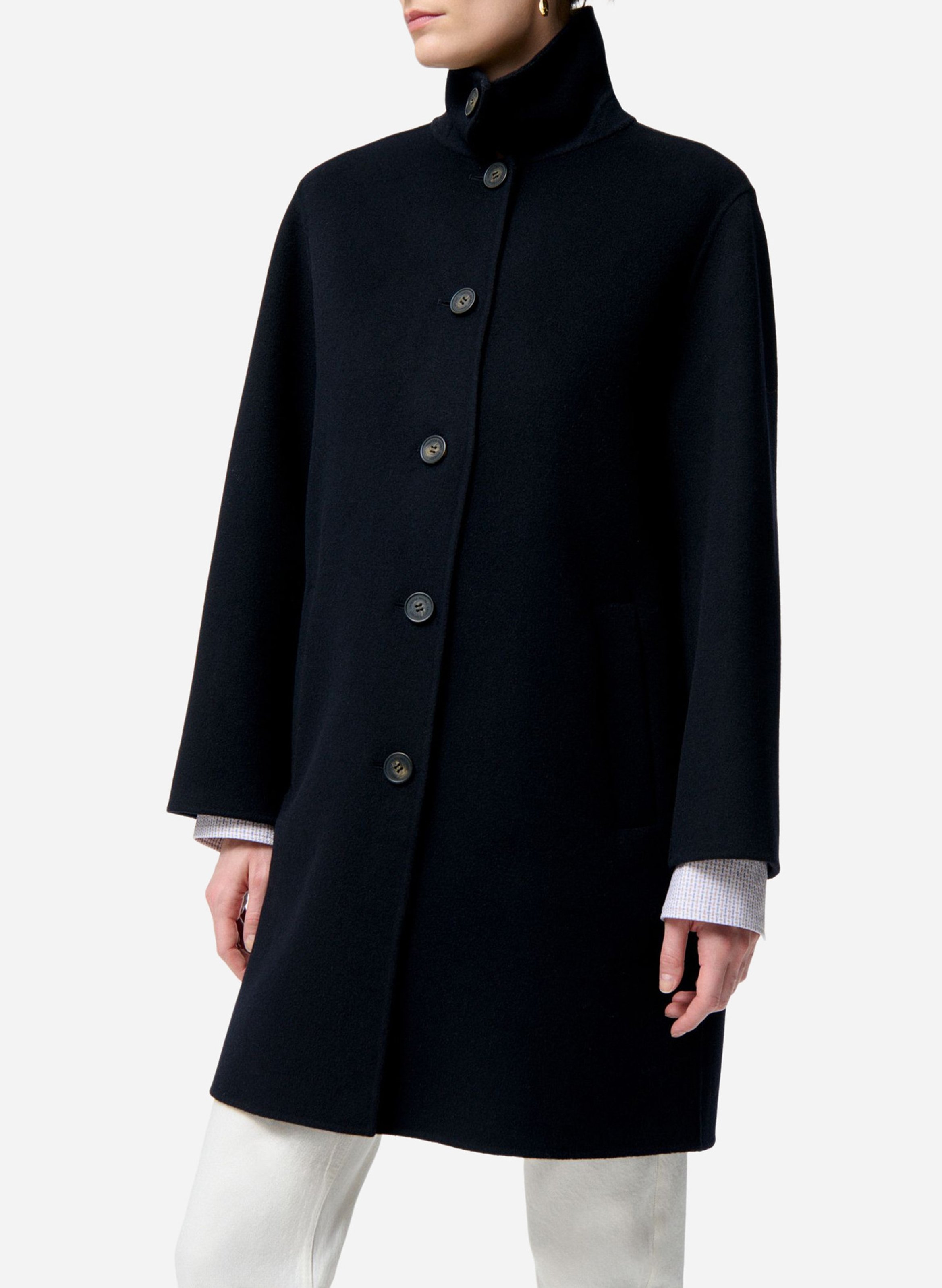 Jas met klassieke kraag - wolblend VANESSA BRUNO Blauw