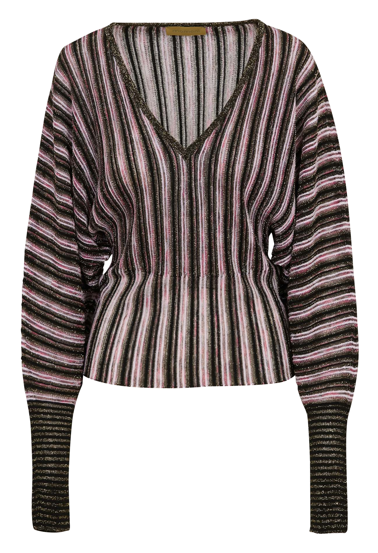 Pull ajusté col V en laine MOMONI Rose