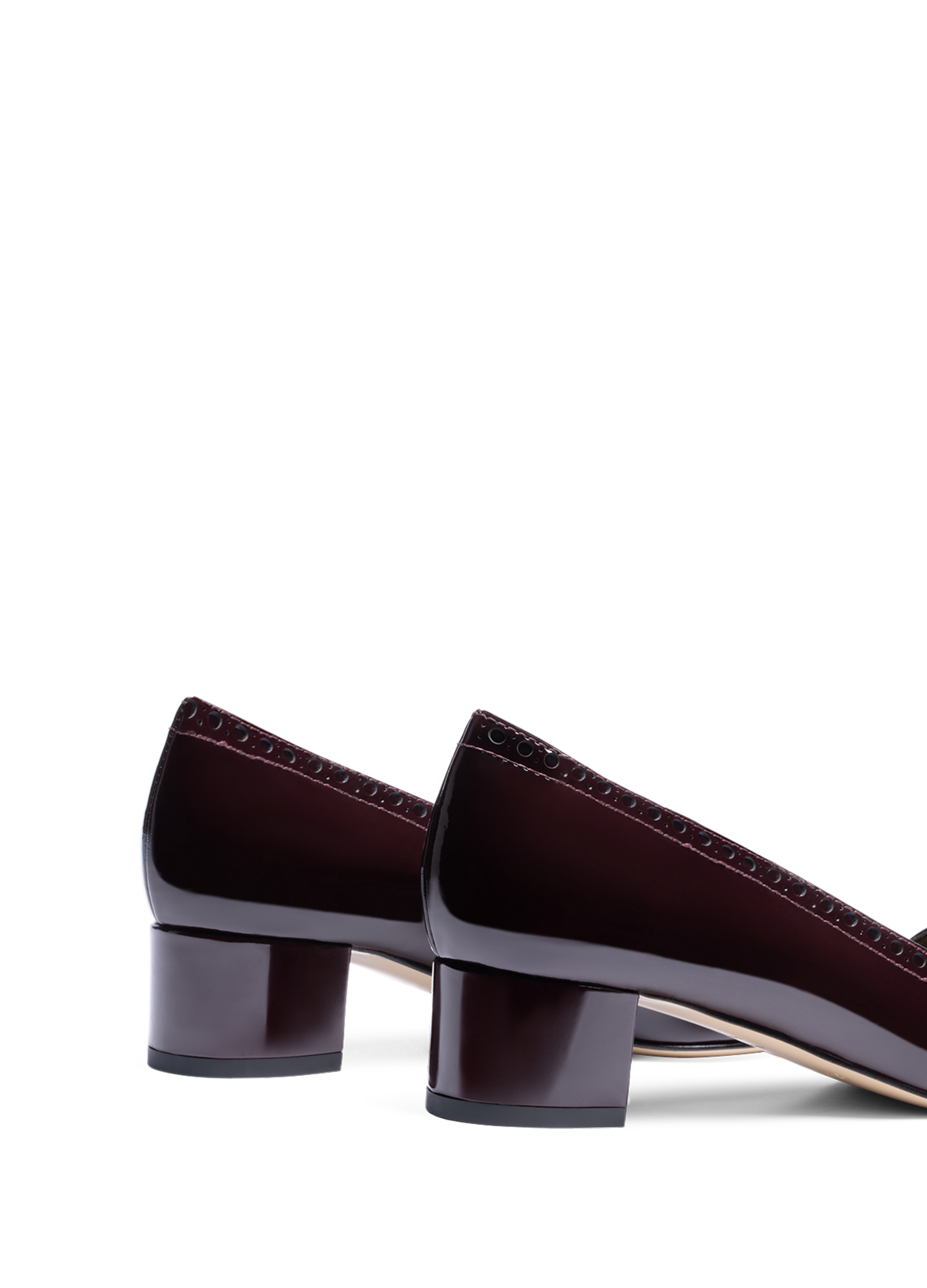 Burgundy patent leather pumps PARALLELE PARIS Red